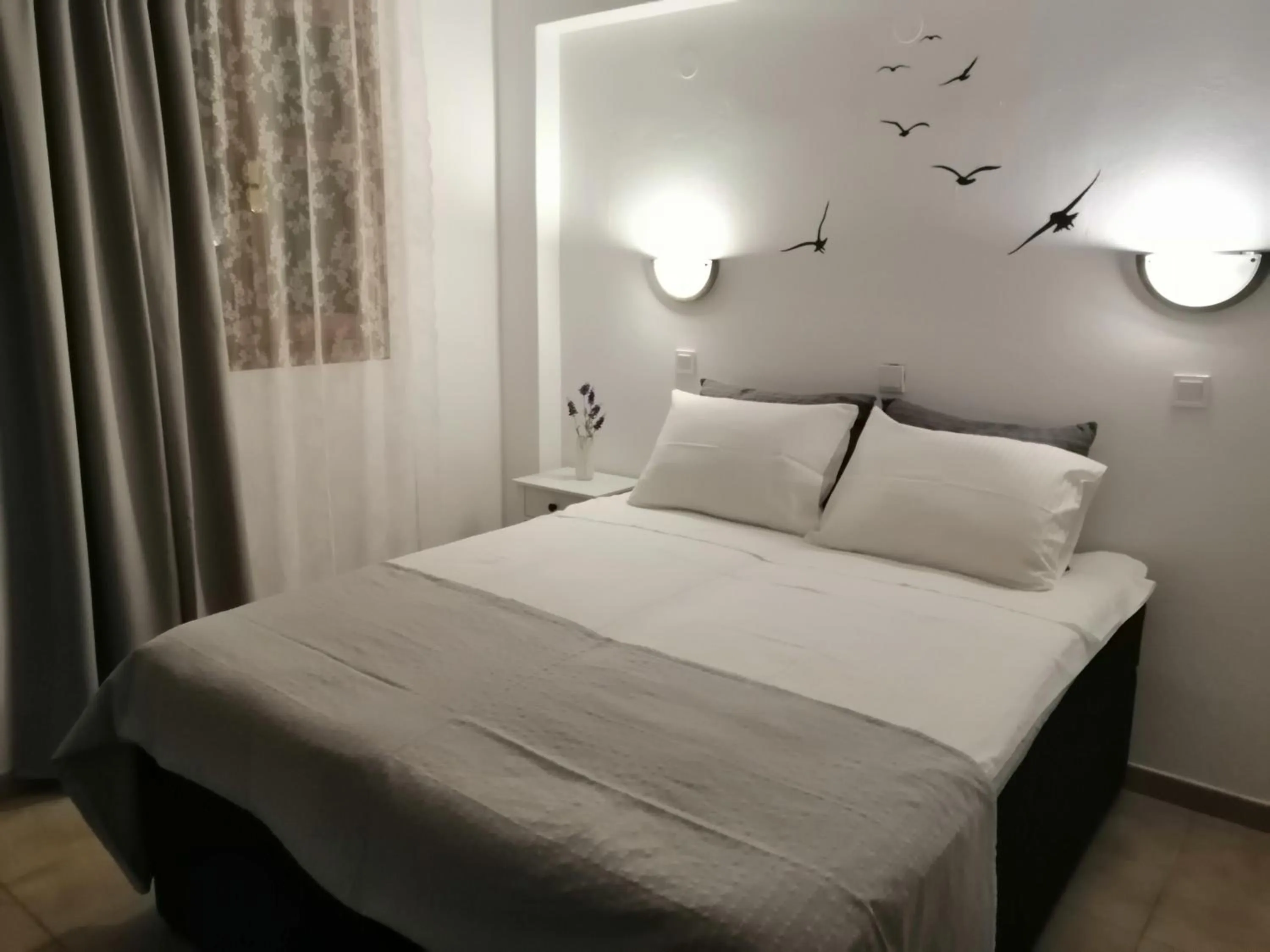 Bed in Eleftheria Lindian Studios II