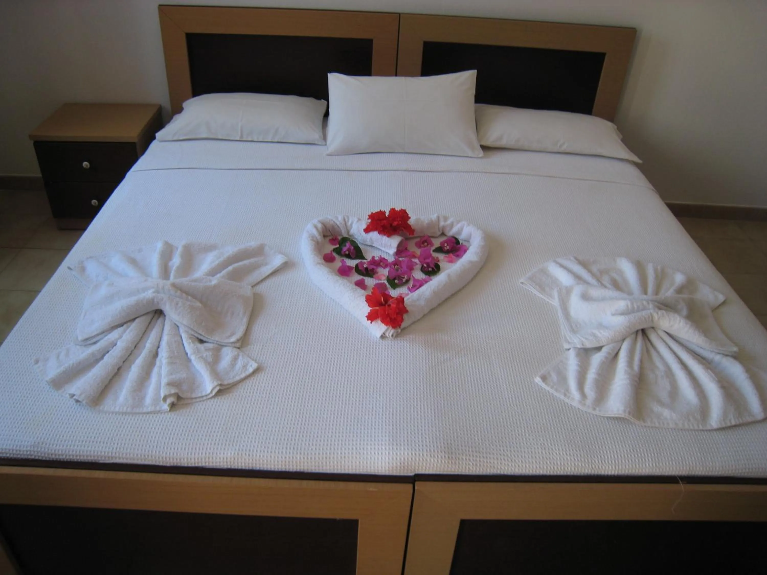 Bed in Eleftheria Lindian Studios II