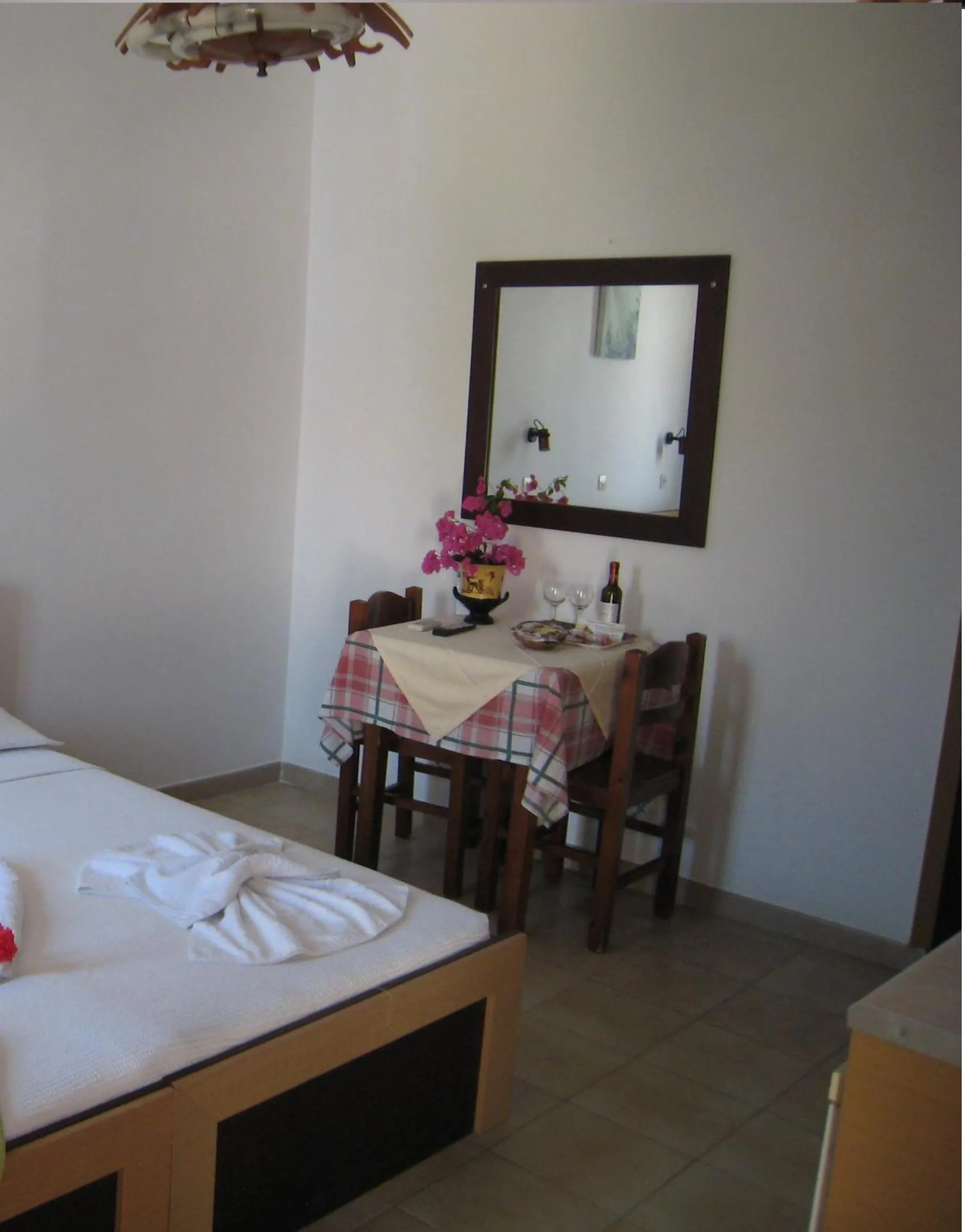 Bed in Eleftheria Lindian Studios II