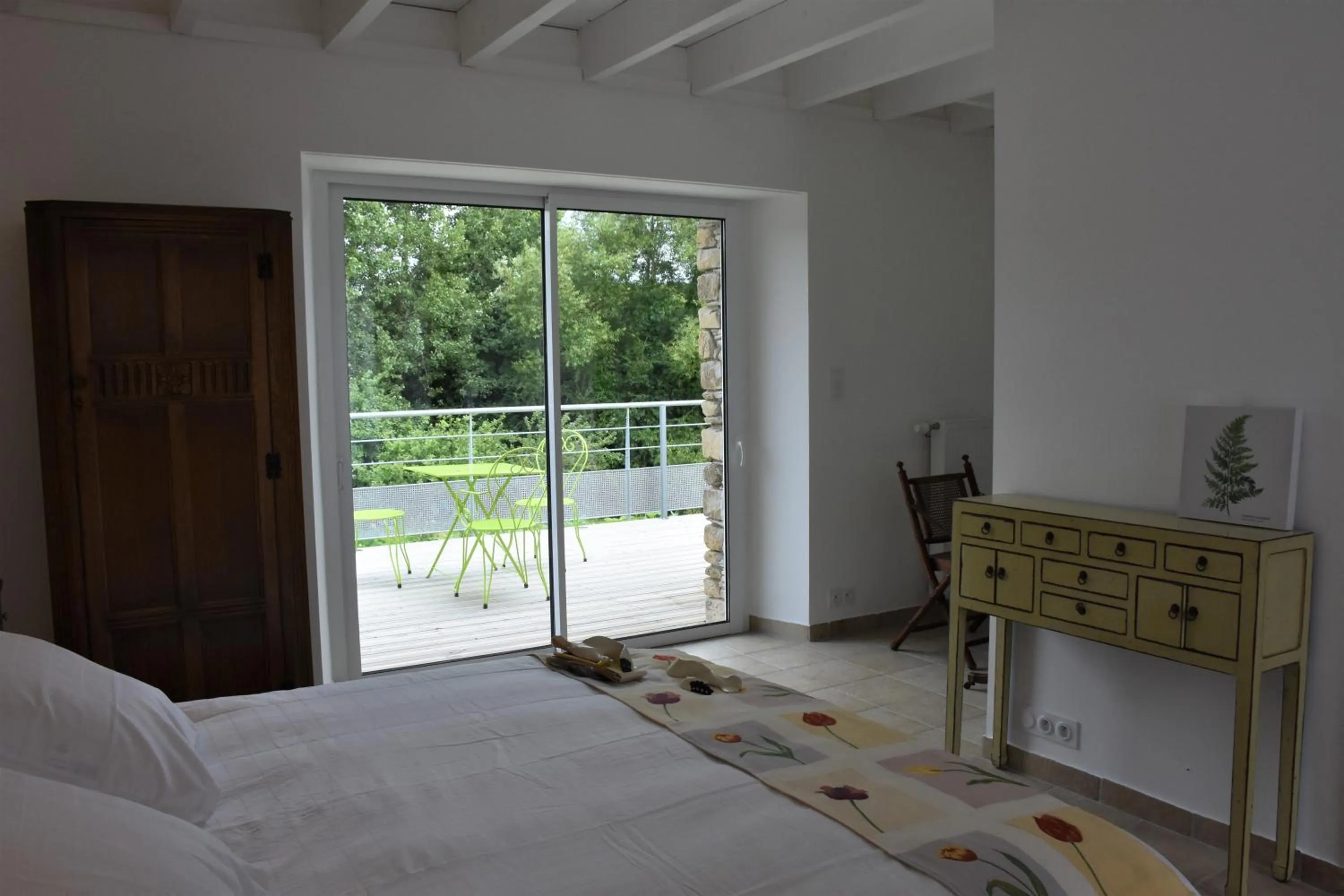 Balcony/Terrace, Bed in Domaine des Fougères