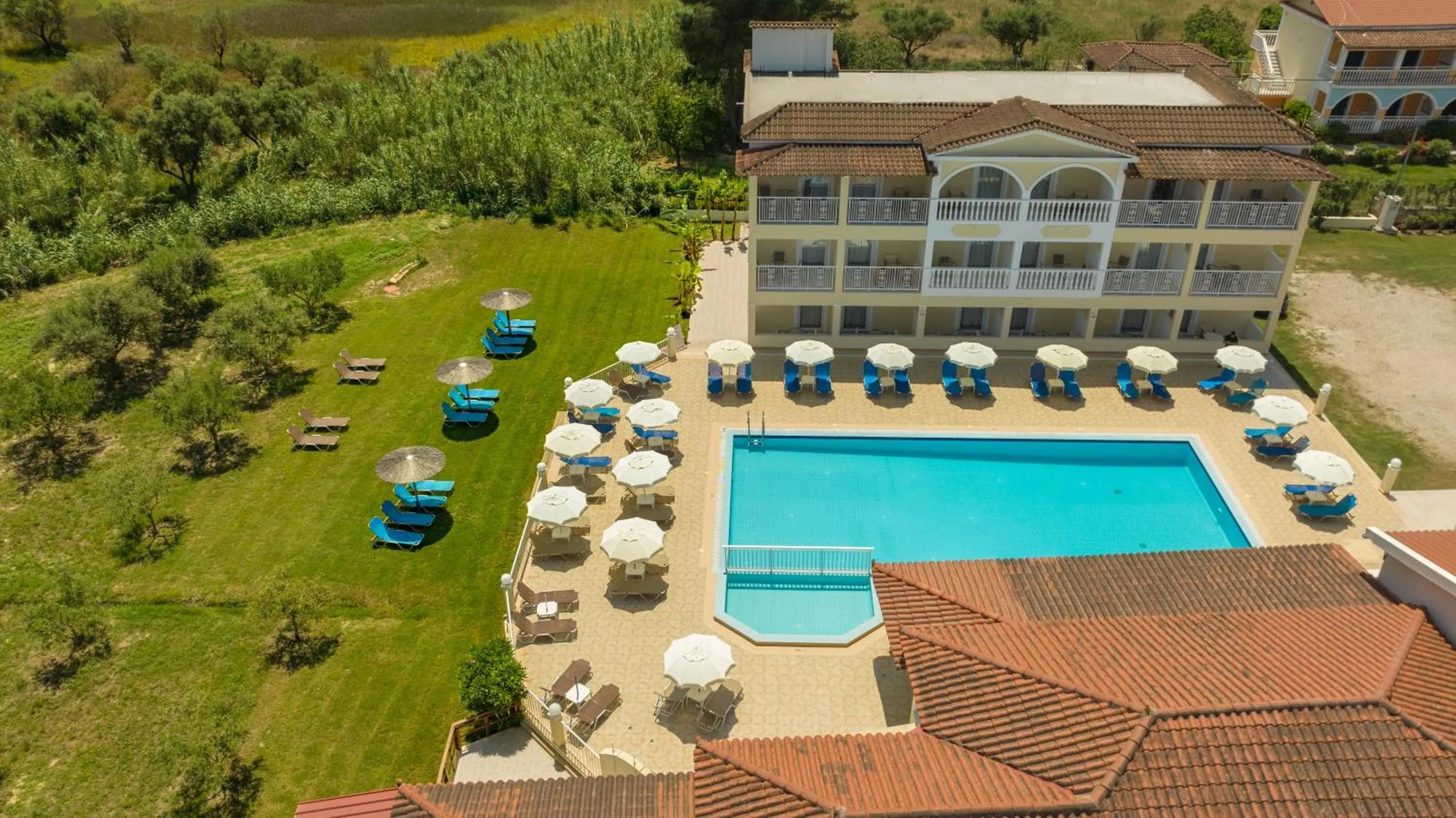 Pool view in Manousis ApartHotel