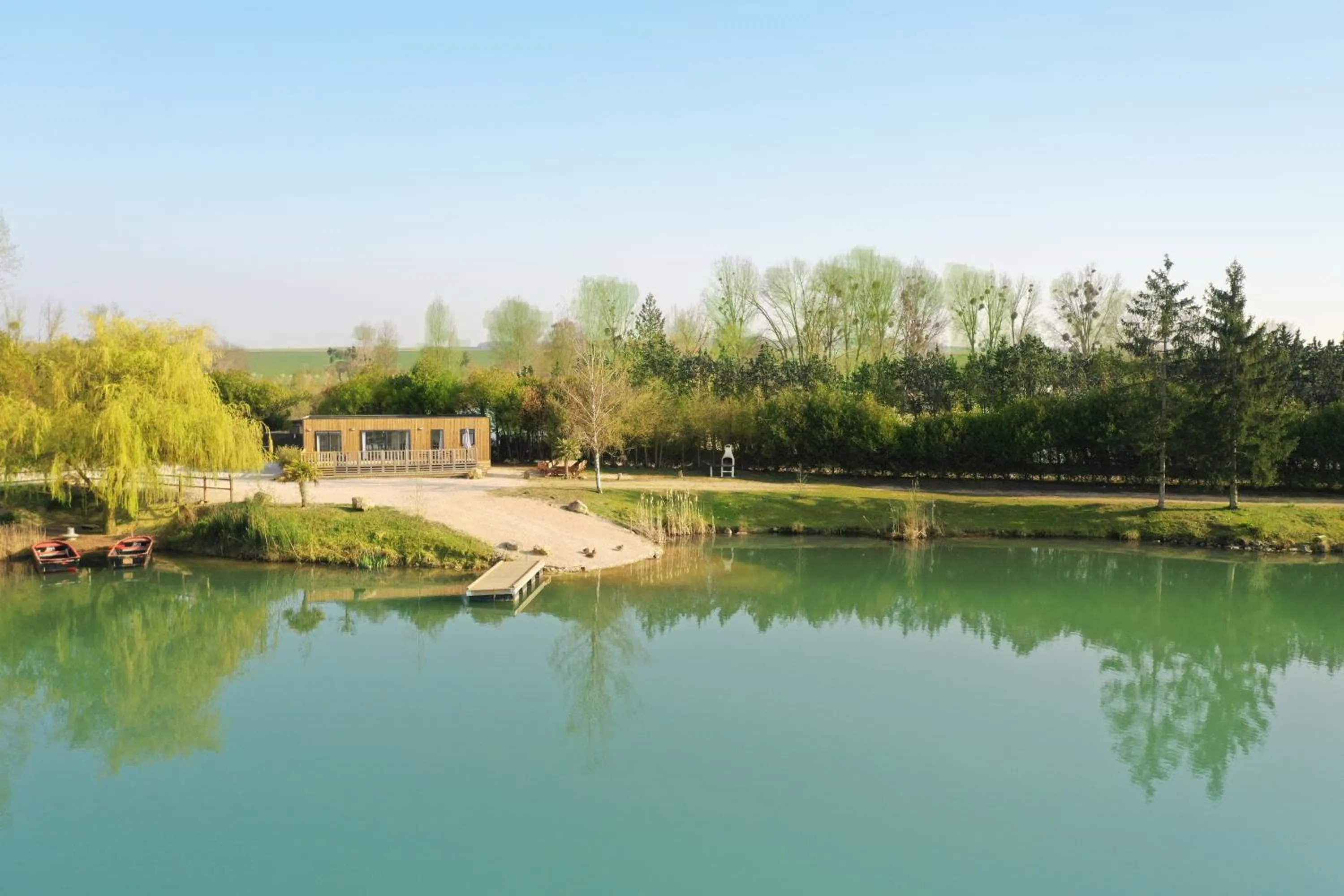 Natural landscape in Les Etangs de la Bassée