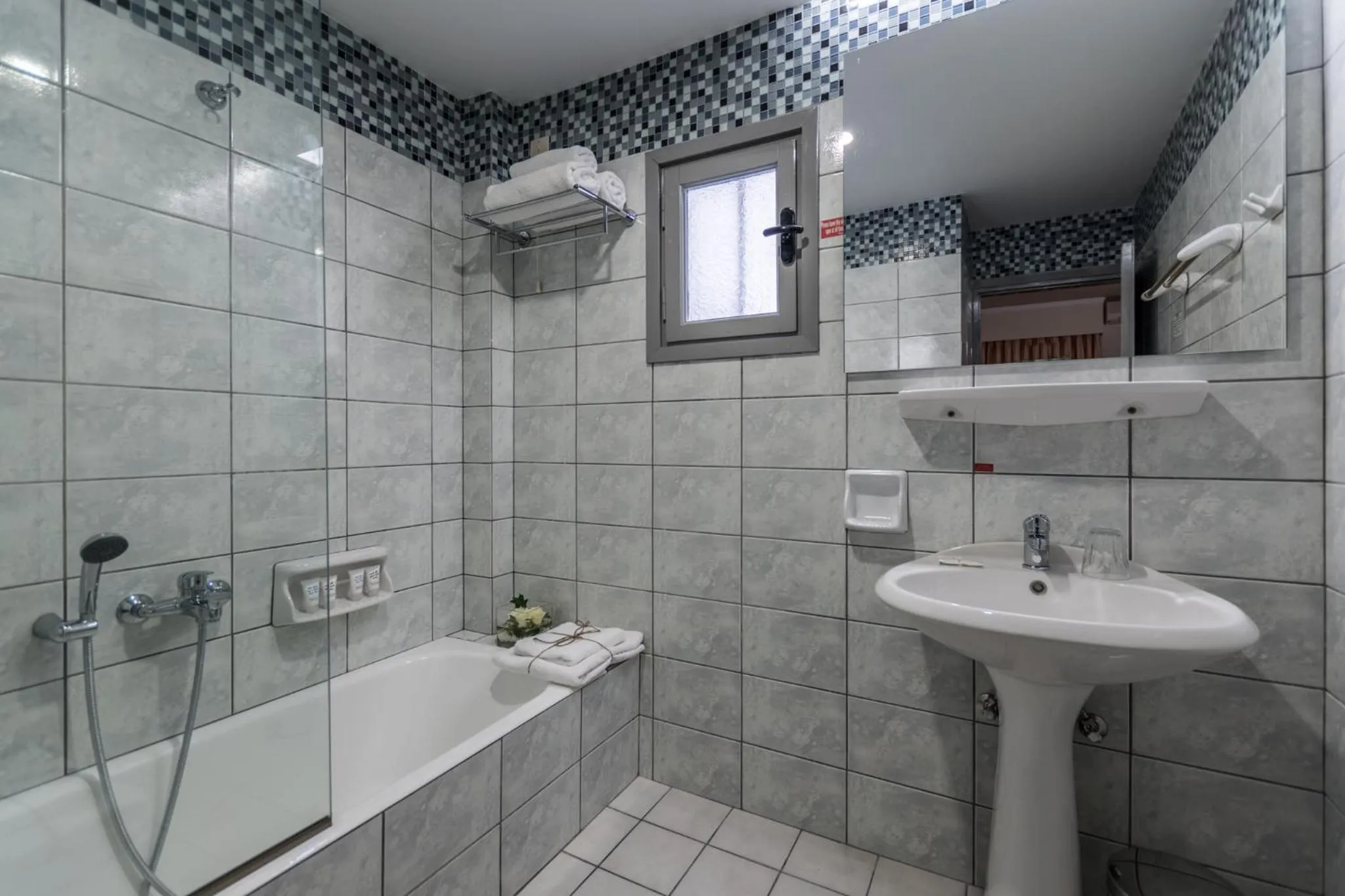 Bathroom in Dedalos Hotel