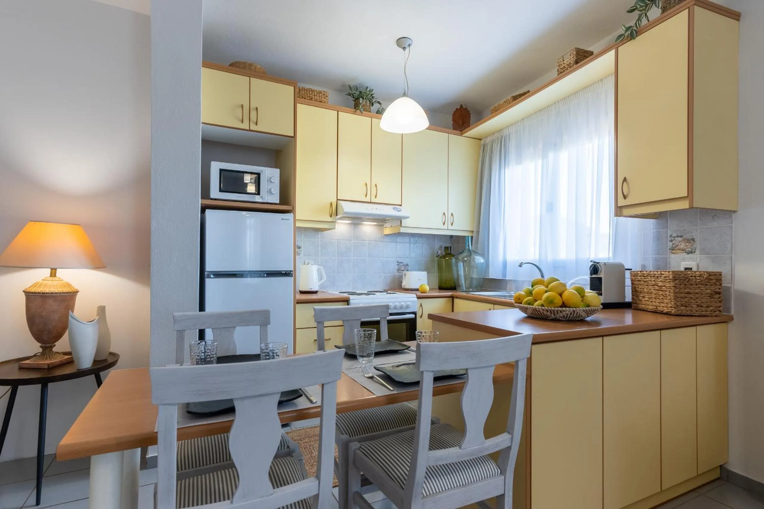 Kitchen or kitchenette in Dedalos Hotel