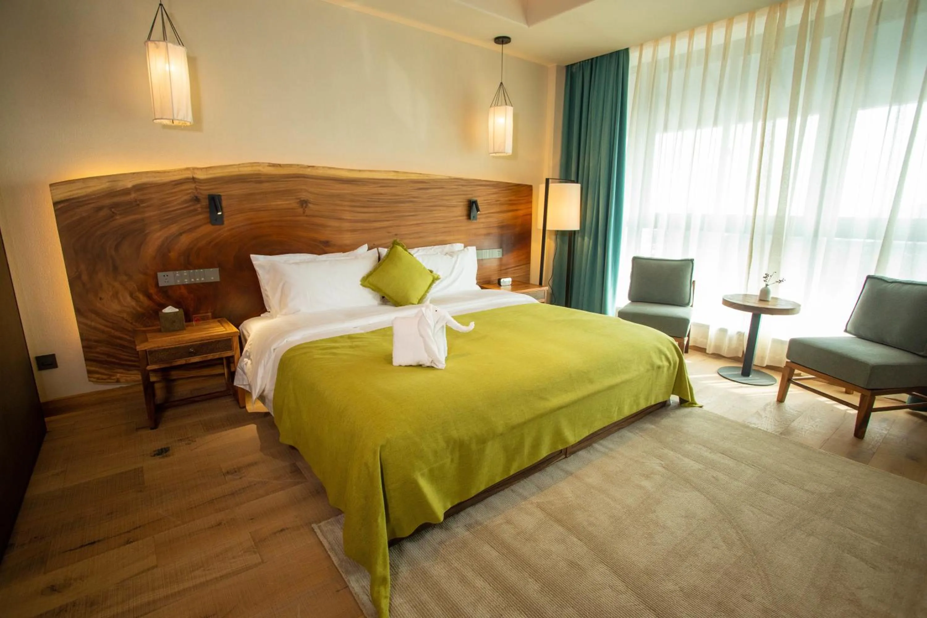 Bed in Jinling Onejoy Hotel