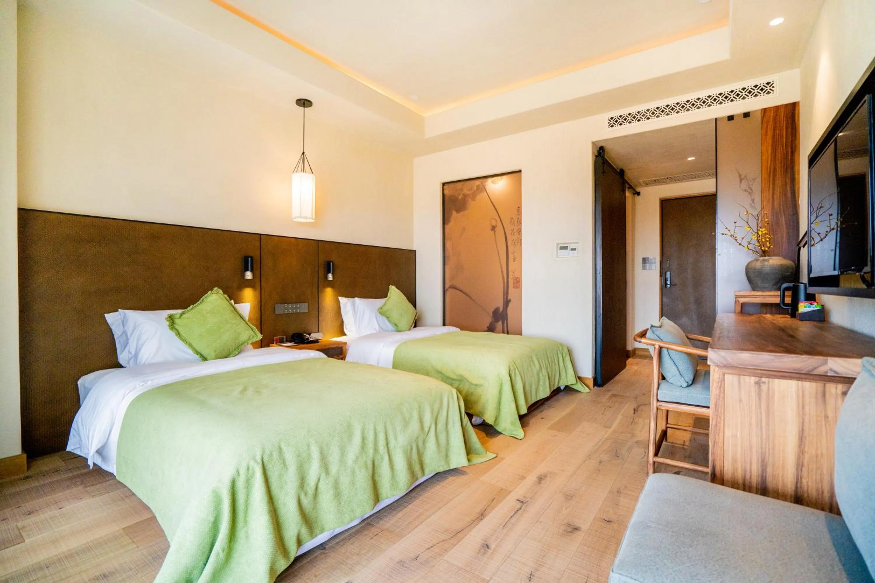 Bed in Jinling Onejoy Hotel