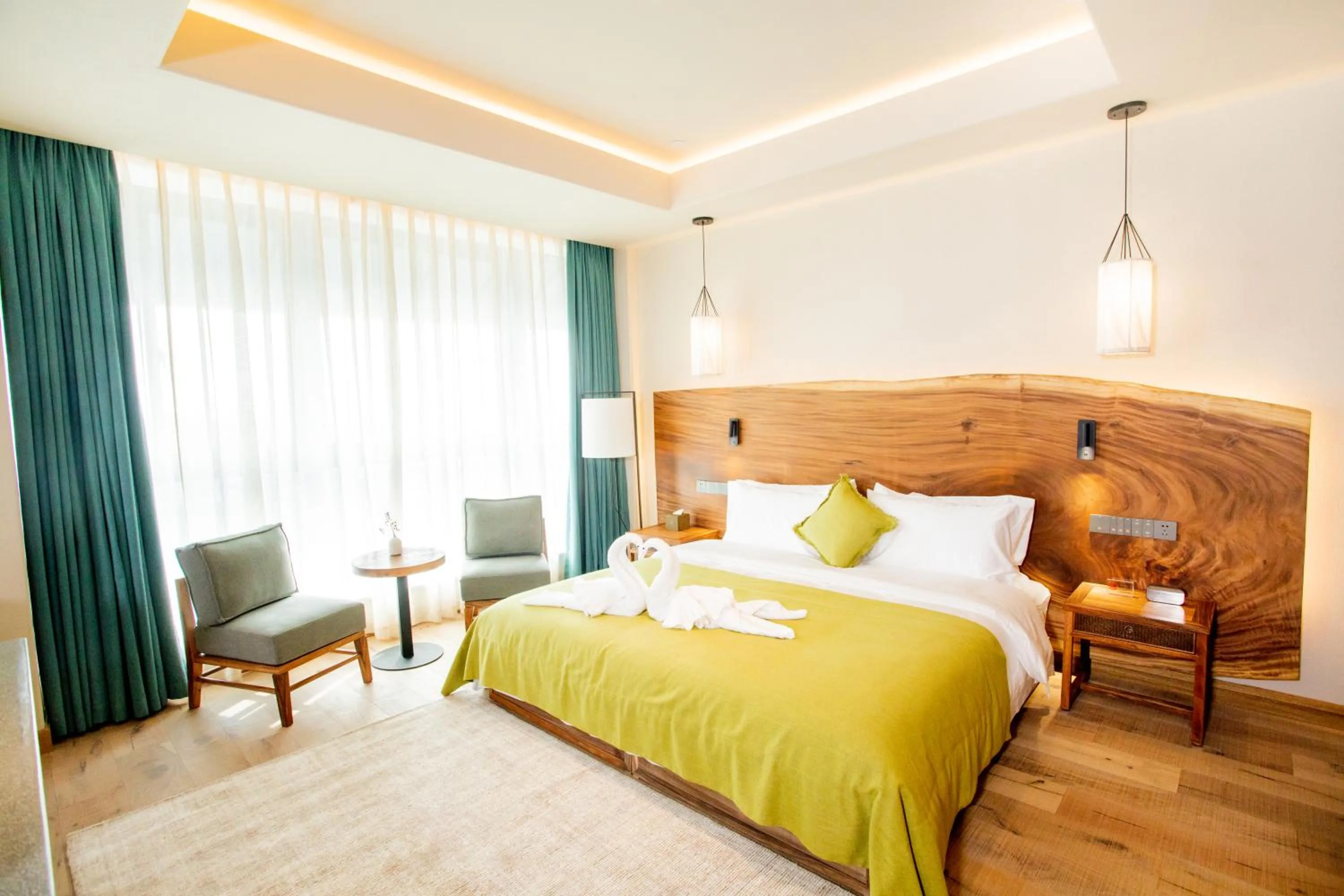 Bed in Jinling Onejoy Hotel