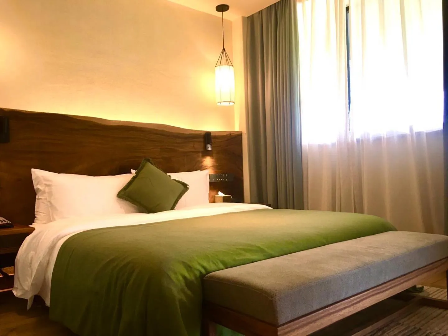 Bed in Jinling Onejoy Hotel