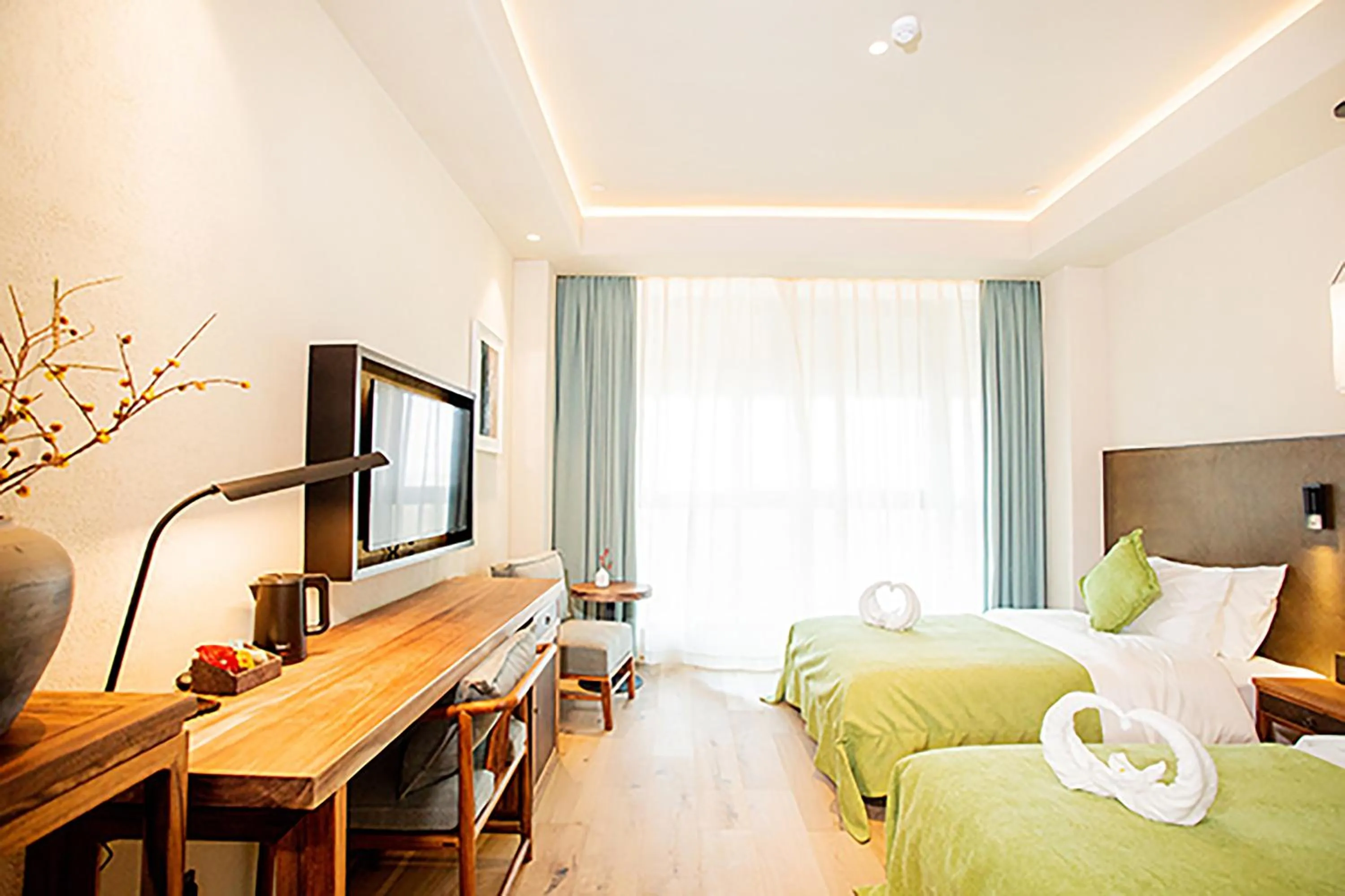 Bed in Jinling Onejoy Hotel