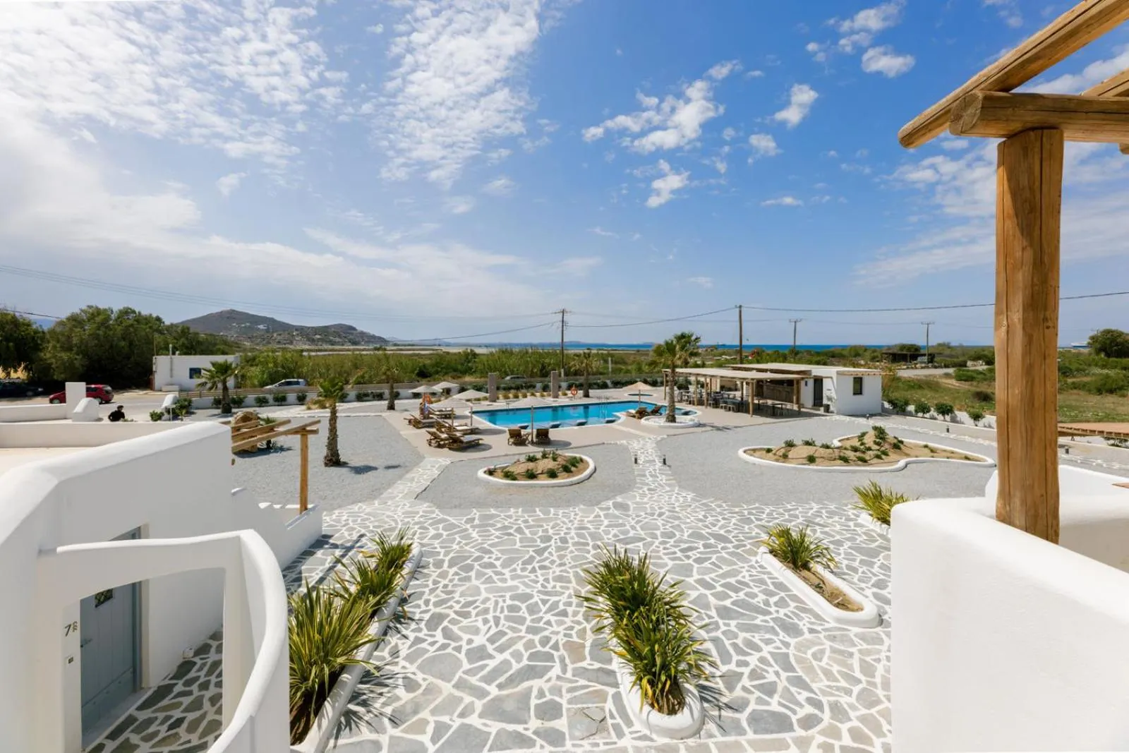 Pool view in Naxos Finest Hotel & Villas