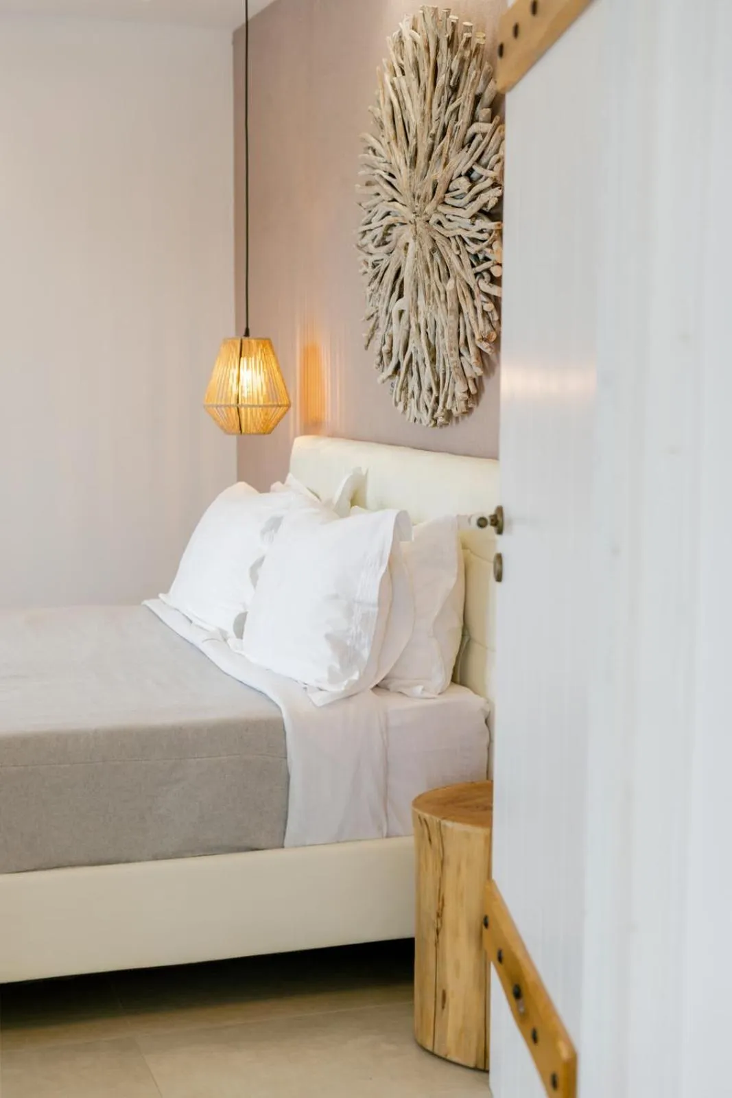 Bed in Naxos Finest Hotel & Villas