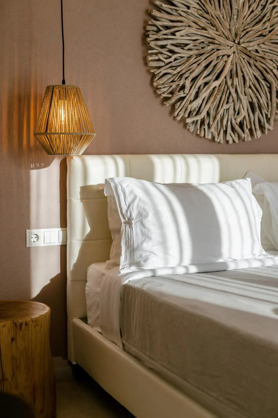 Bed in Naxos Finest Hotel & Villas