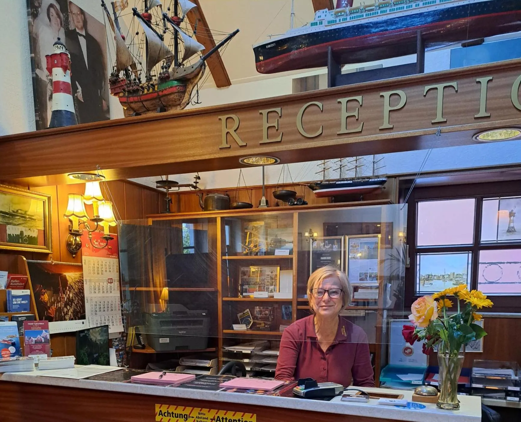 Lobby or reception in Hotel Columbus und Glamping
