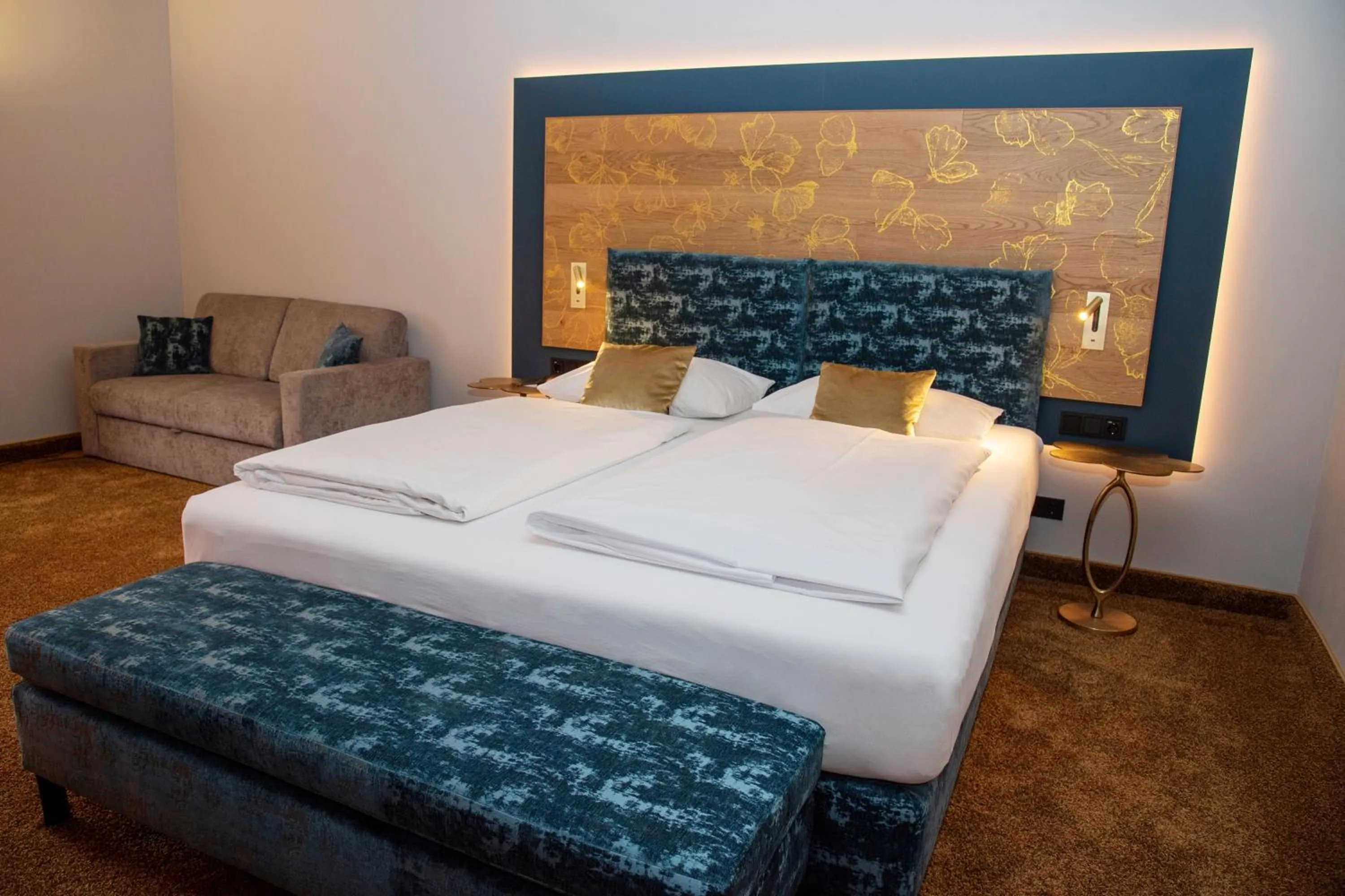 Bed in Ringhotel Reubel