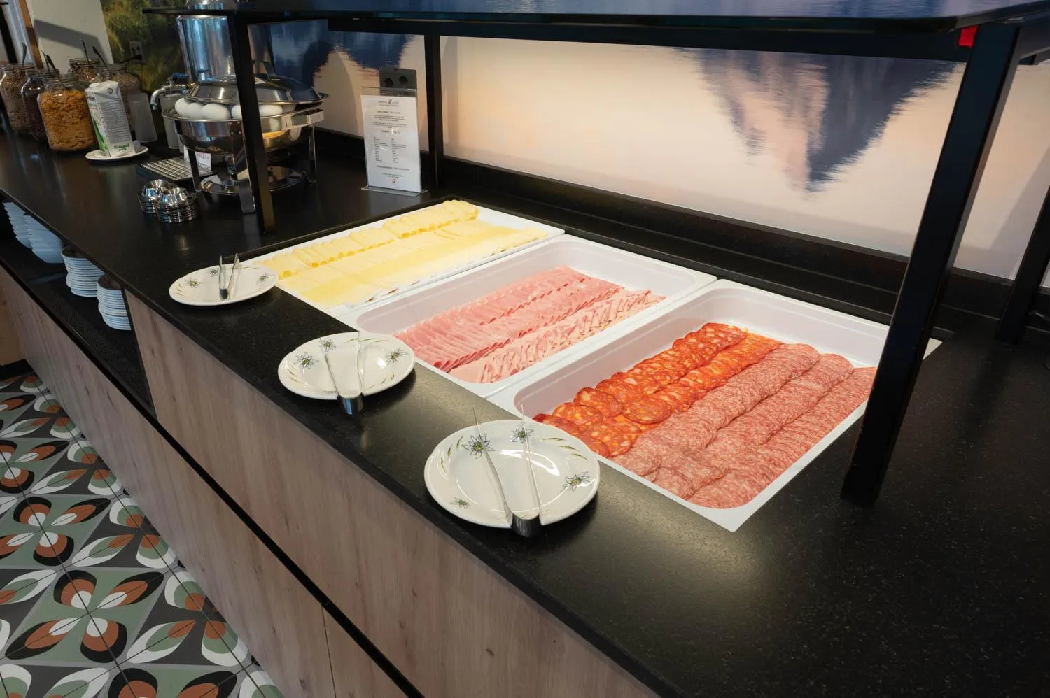 Breakfast in Jungfrau Lodge, Swiss Mountain Hotel