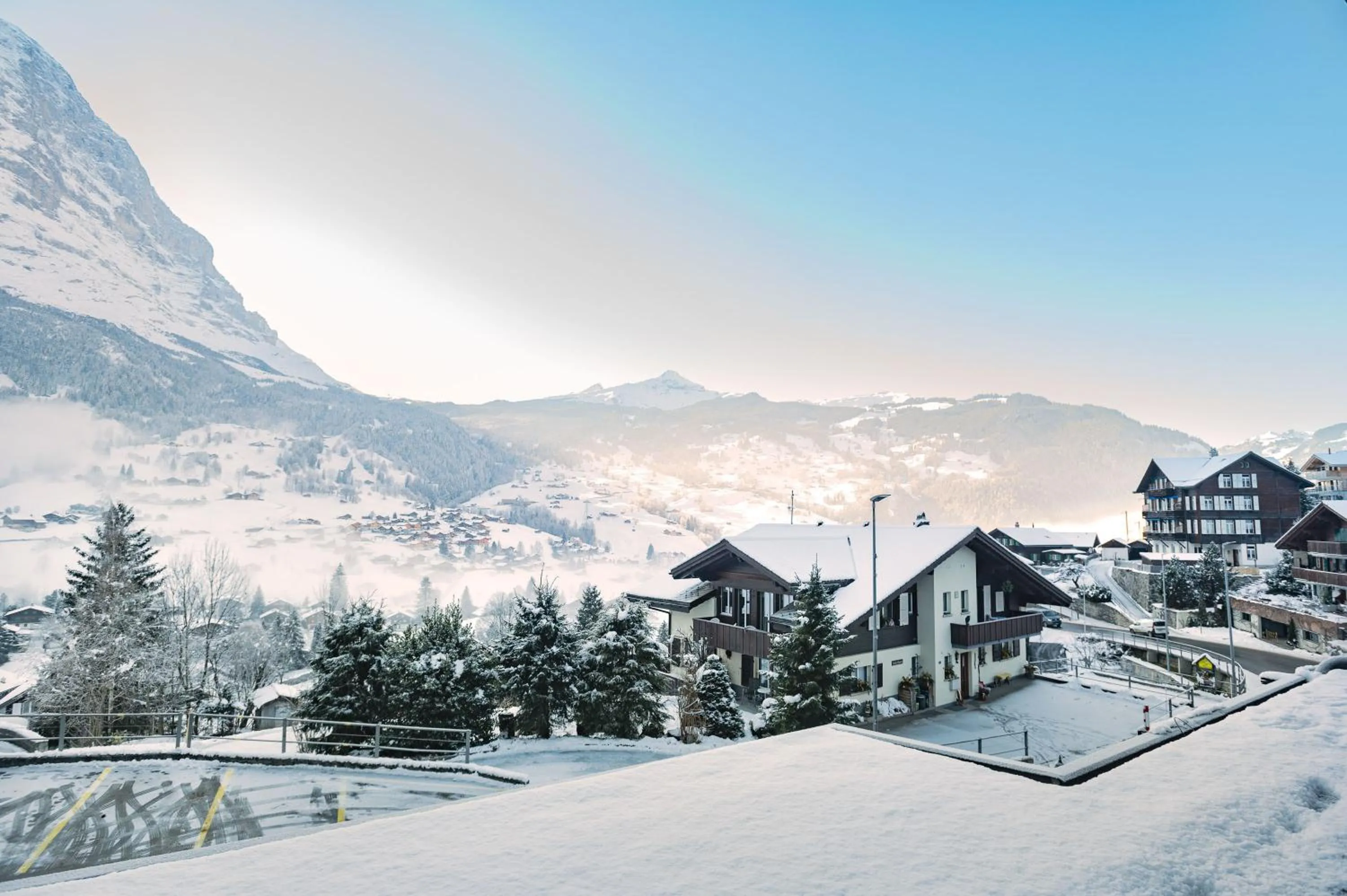 Double Room with Private Bathroom and Mountain View - single occupancy in Jungfrau Lodge, Swiss Mountain Hotel
