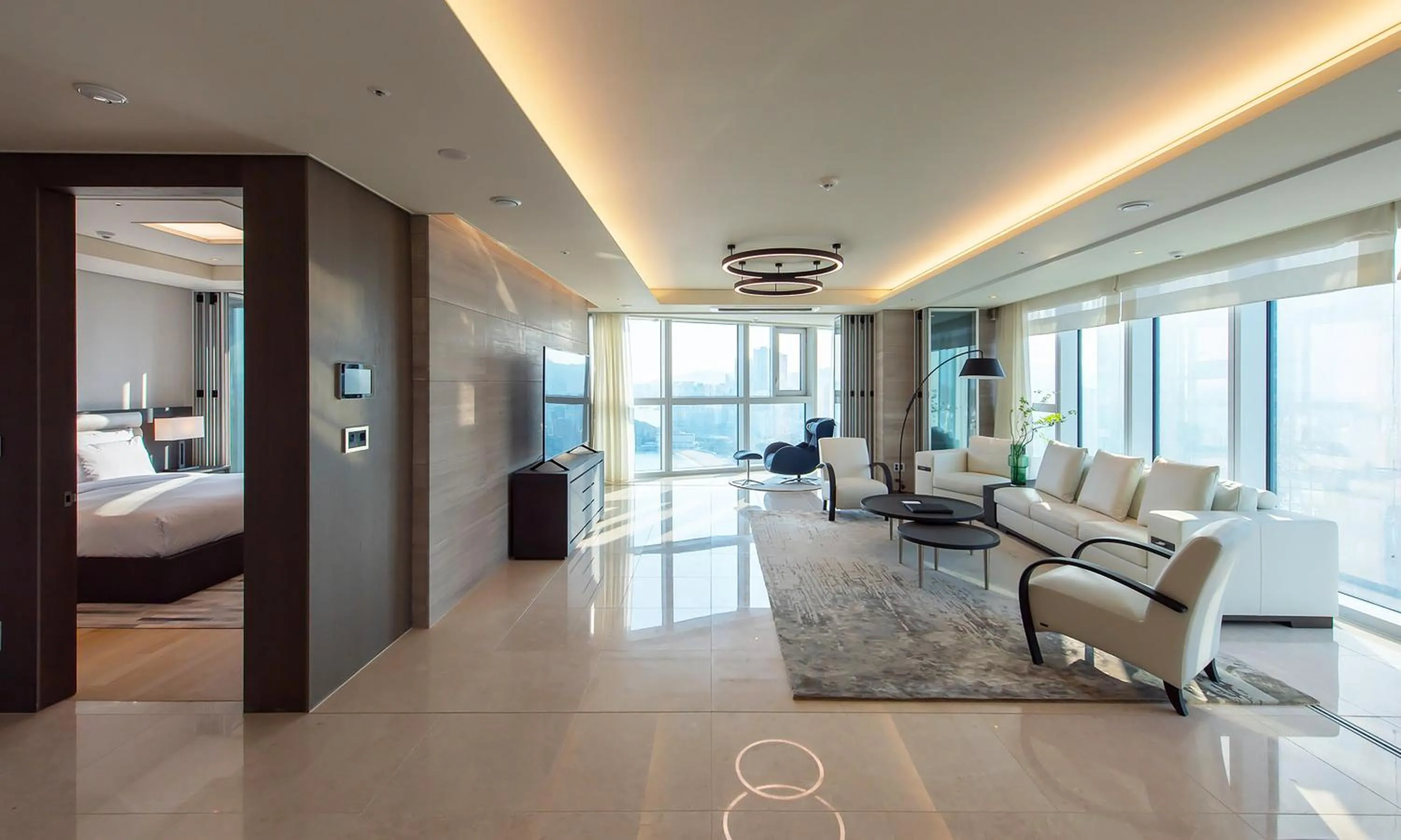 Living room, Bed in LCT Residence