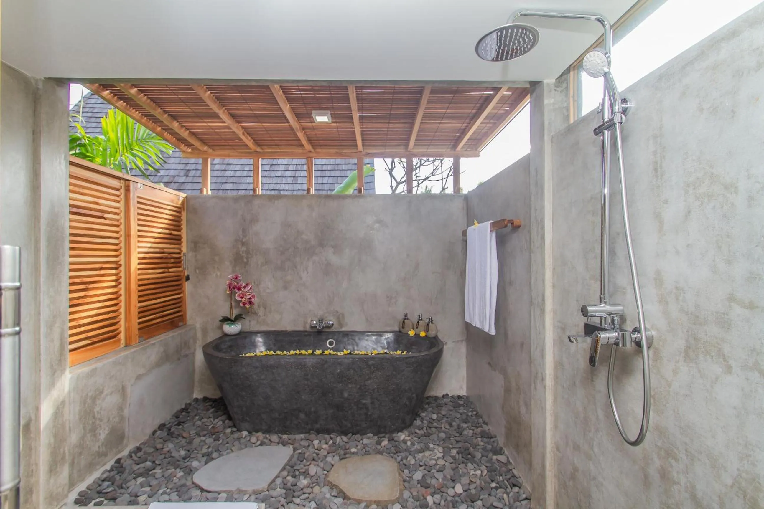 Shower in Lasamana Villas Ubud by GenuineHost