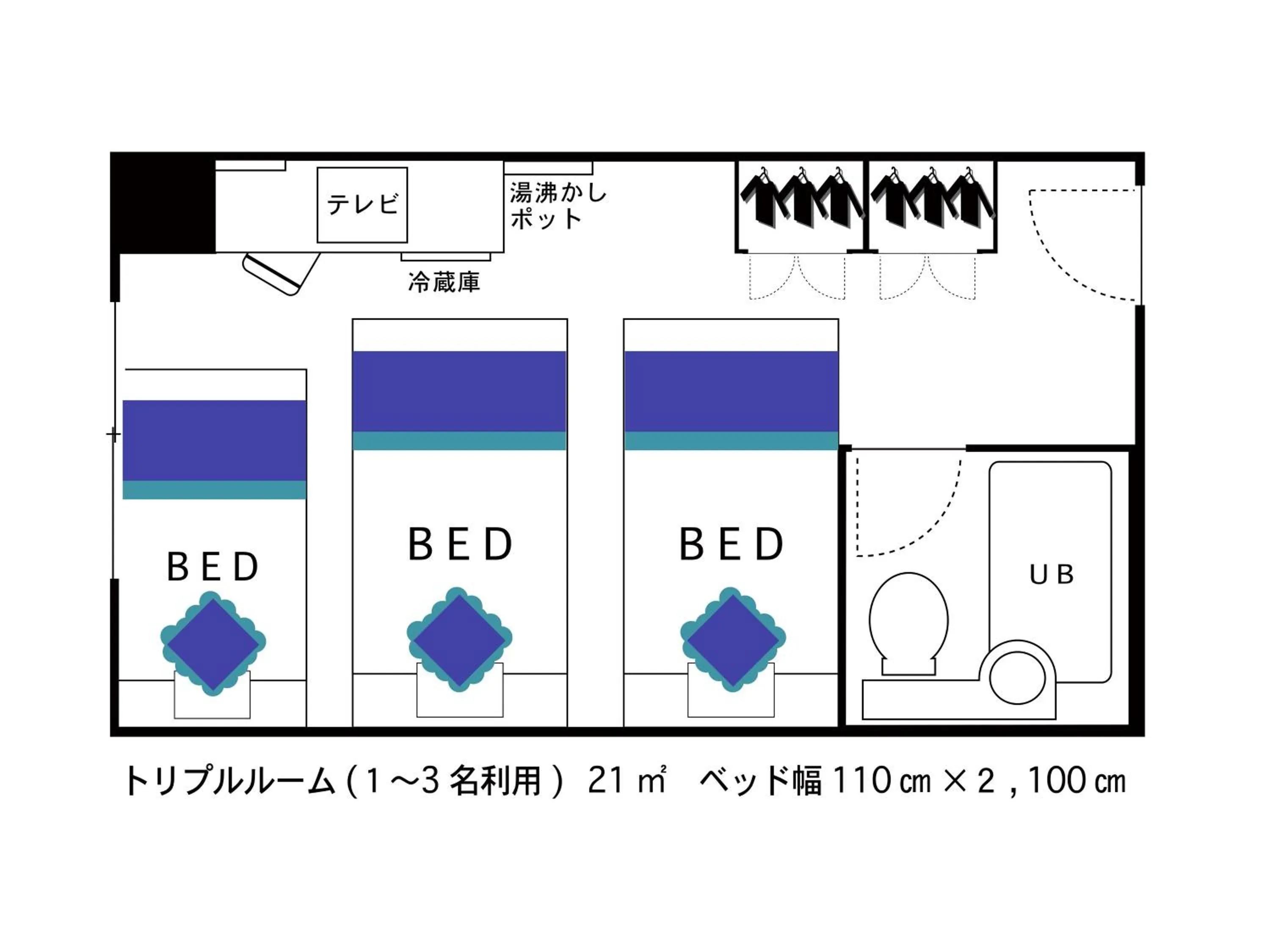Floor plan in Hotel Area One Ise Inter