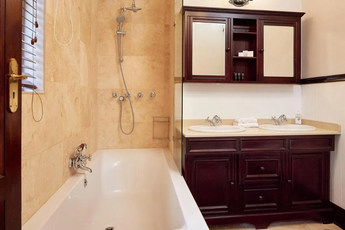 Bathroom in Bergview Farm Cottage by First Private Stays
