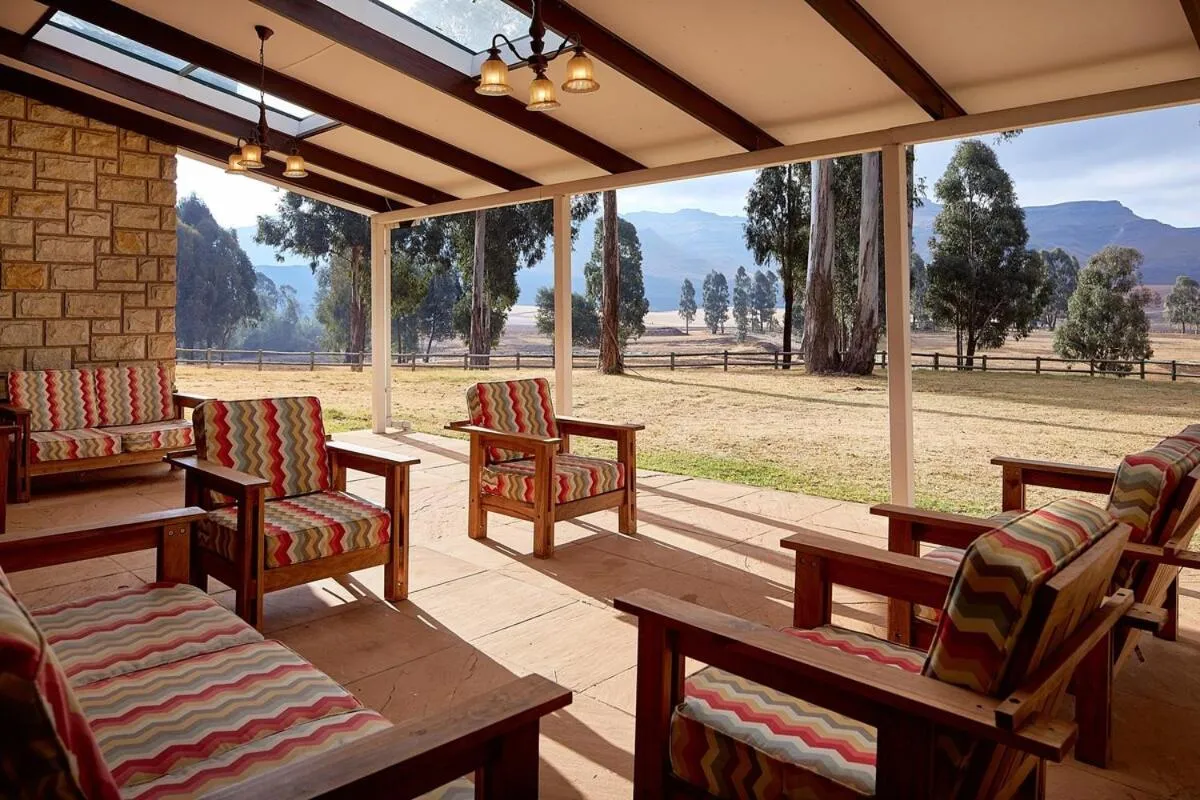 Patio in Bergview Farm Cottage by First Private Stays