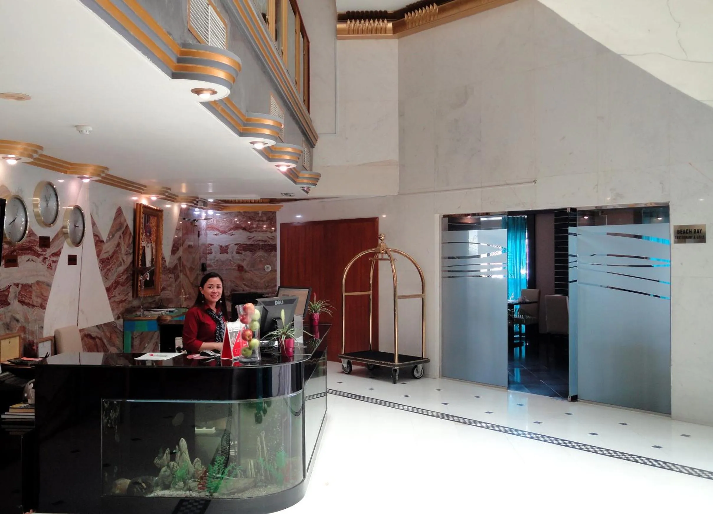 Lobby or reception in Beach Bay Hotel Muscat