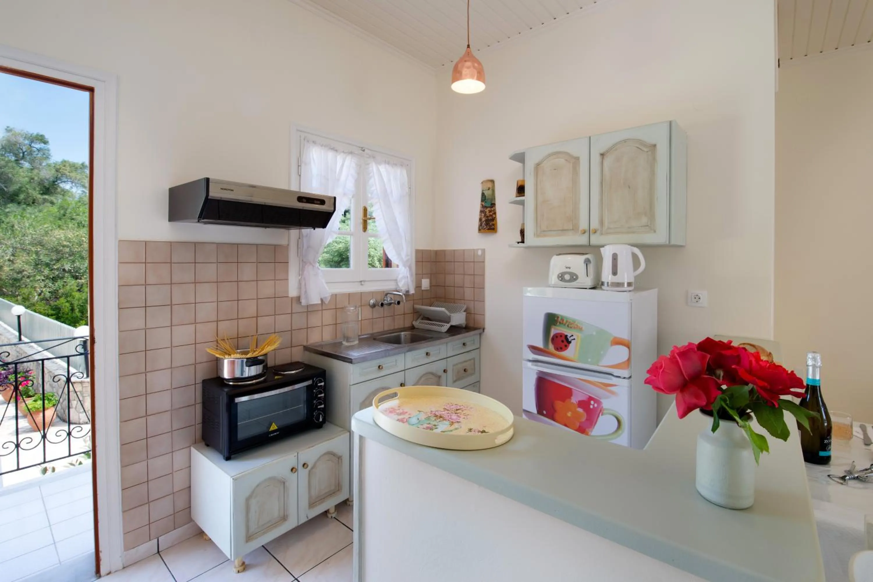 Kitchen or kitchenette in LIvadi Studios with Pool
