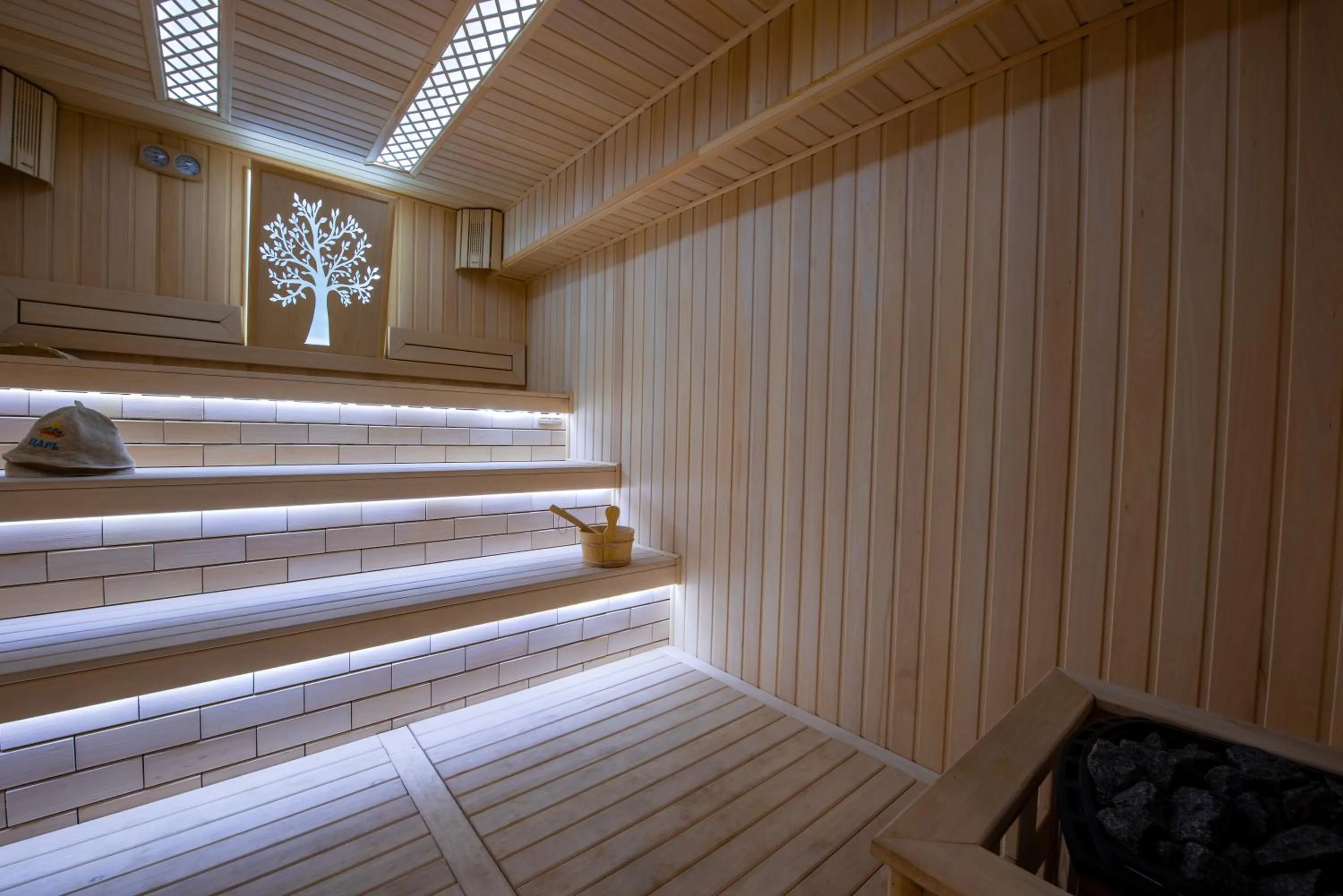 Sauna in Wyndham Garden Tashkent