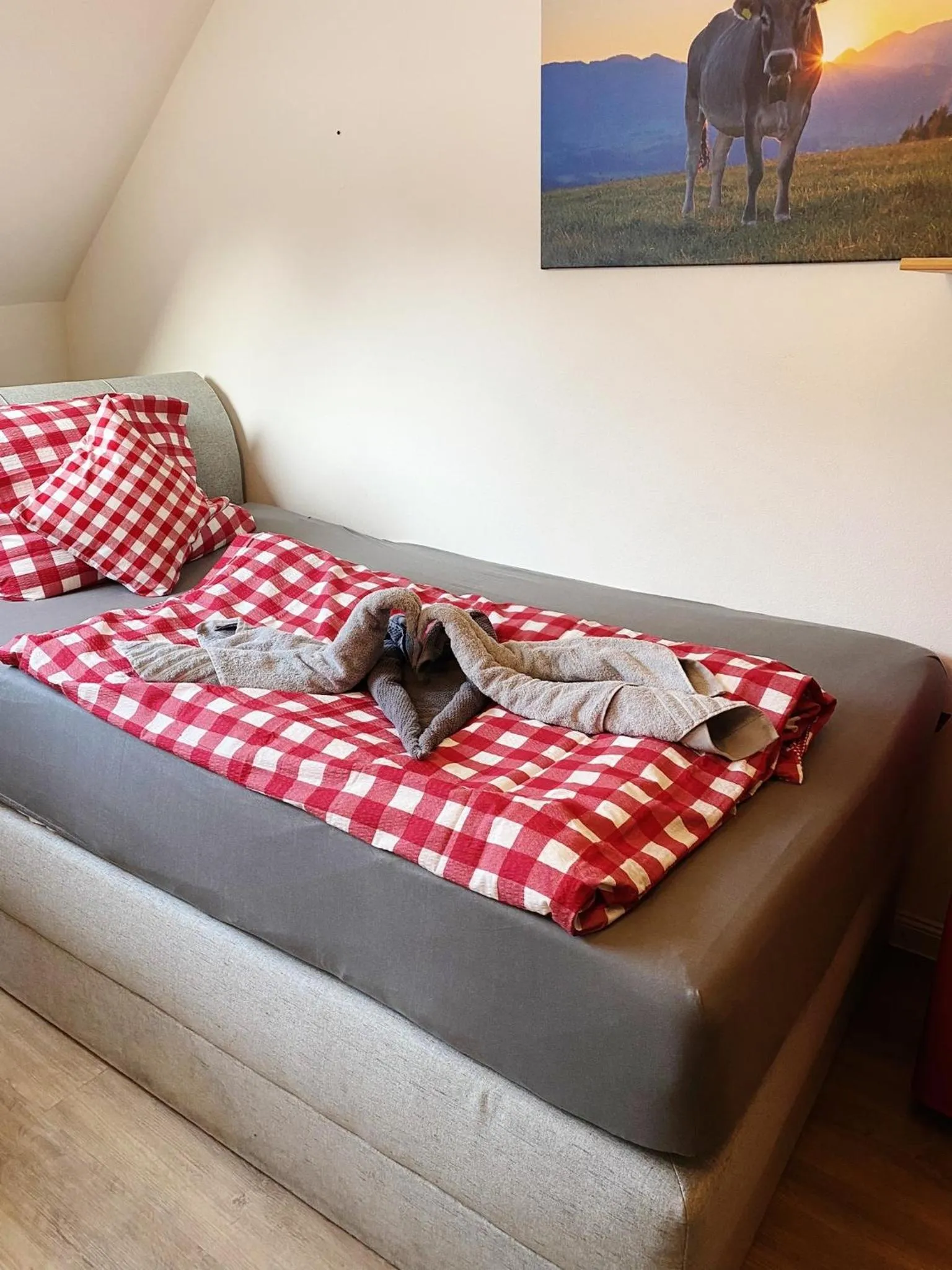 Bed in Hotel Waldhorn