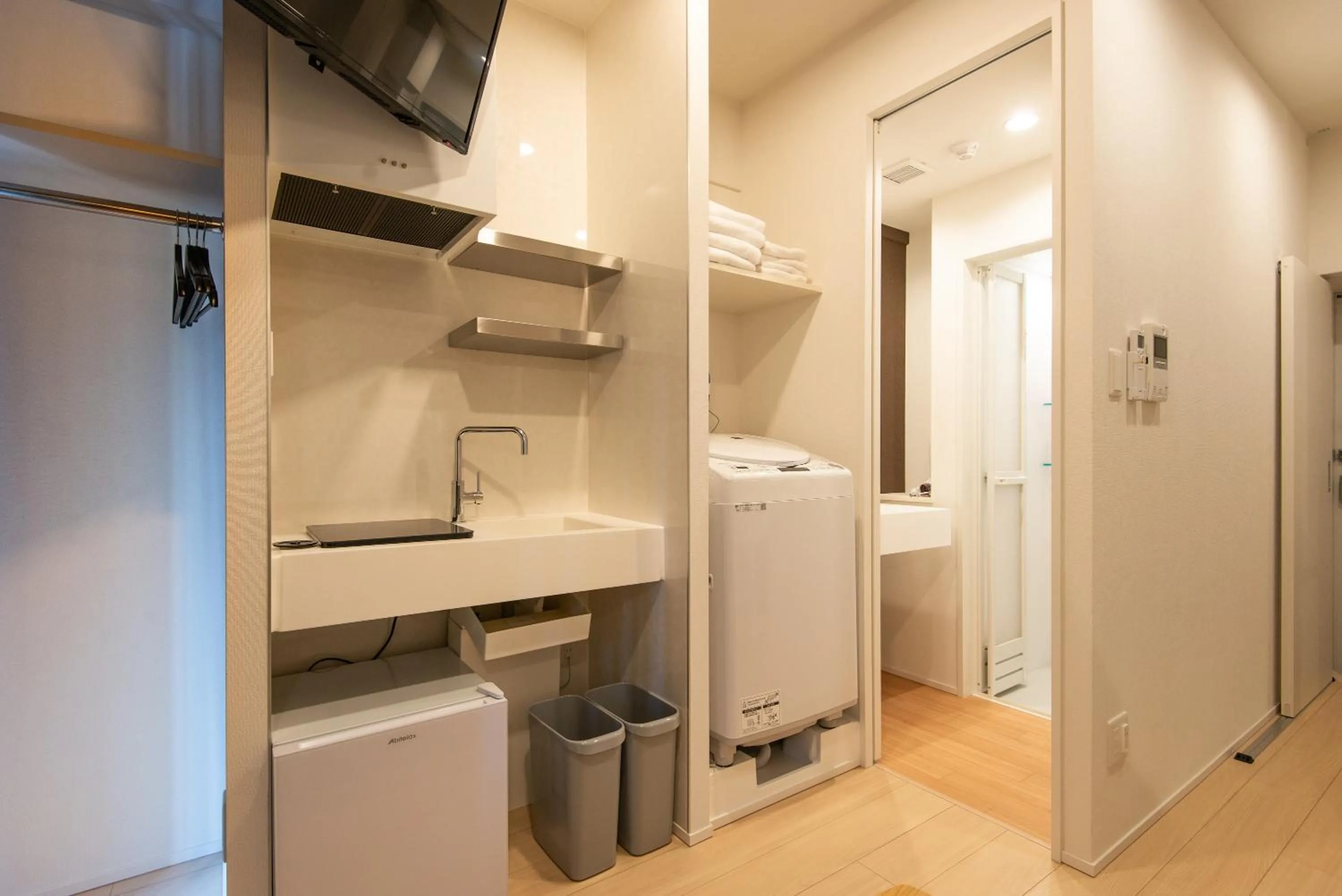 Kitchen or kitchenette in MK Hotels Nishinakasu