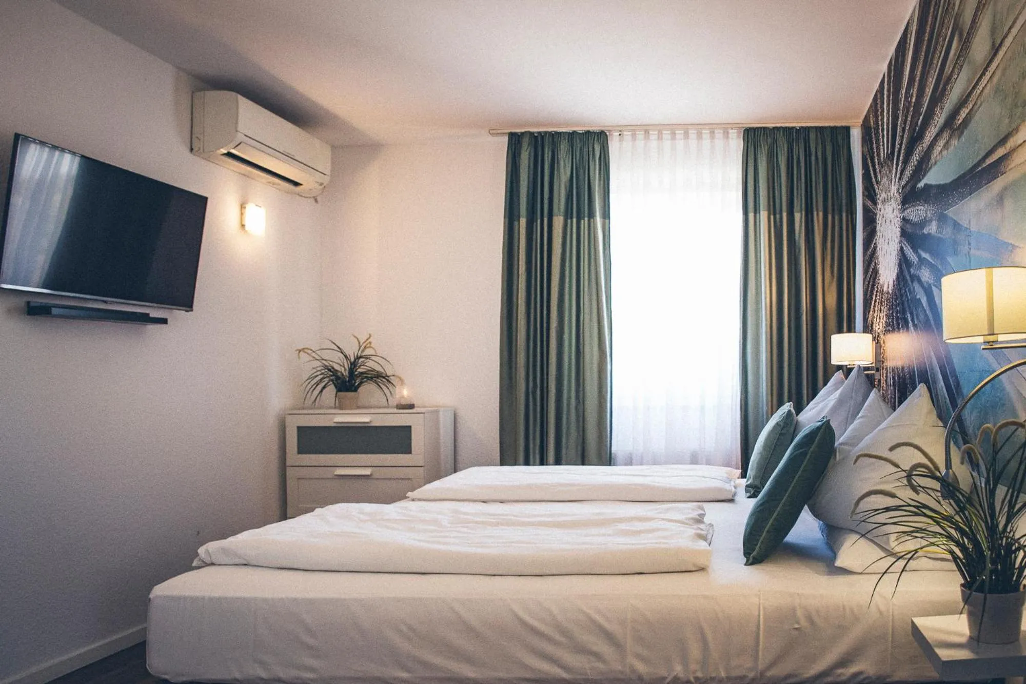 Bed in Gartenstadt Hotel