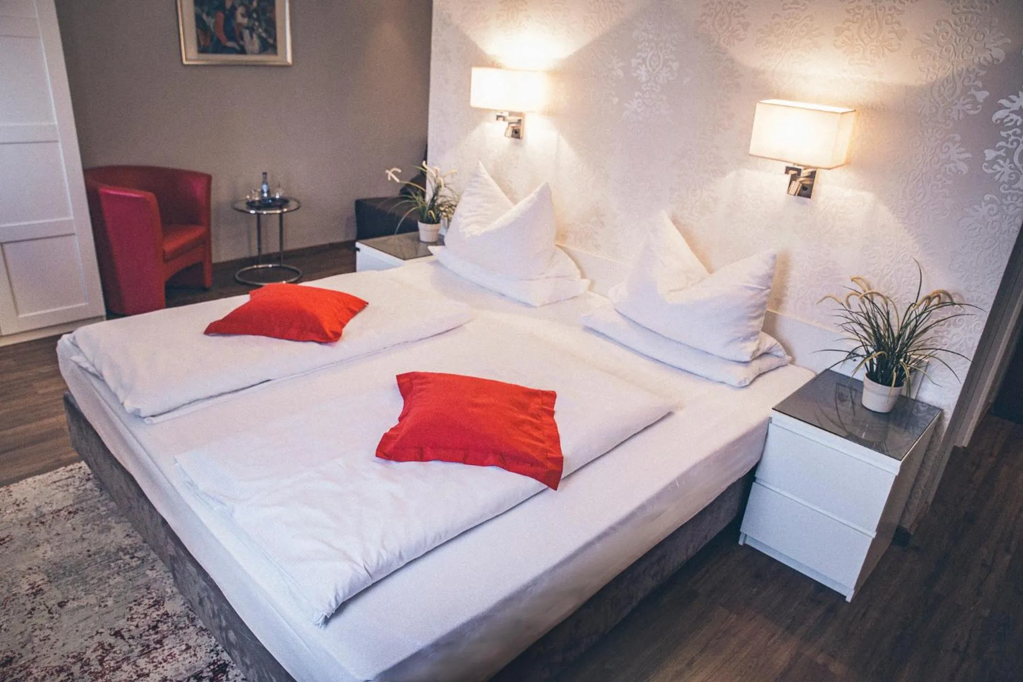 Bed in Gartenstadt Hotel