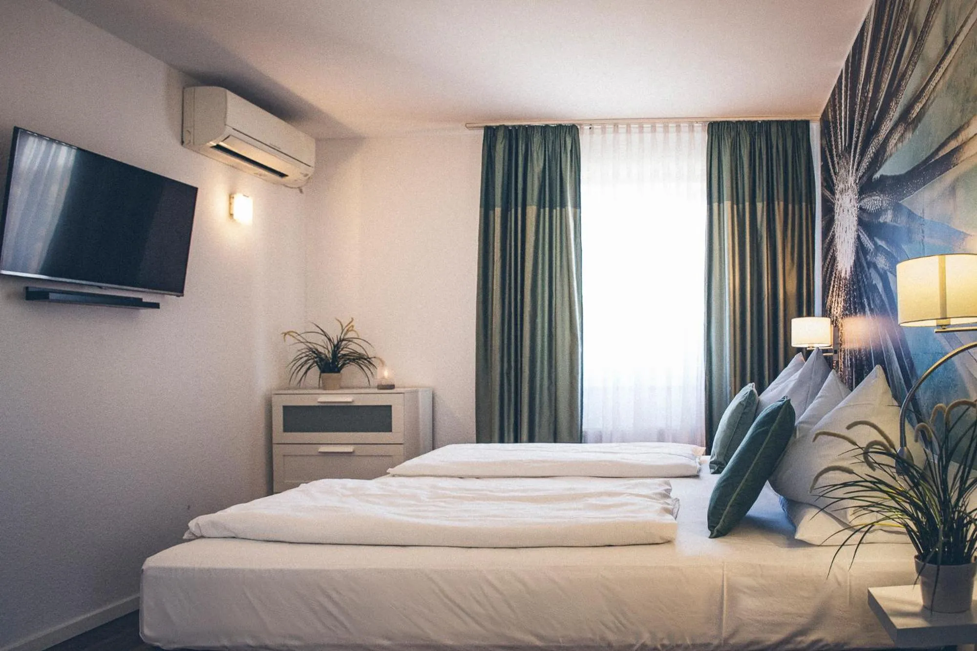 Bed in Gartenstadt Hotel