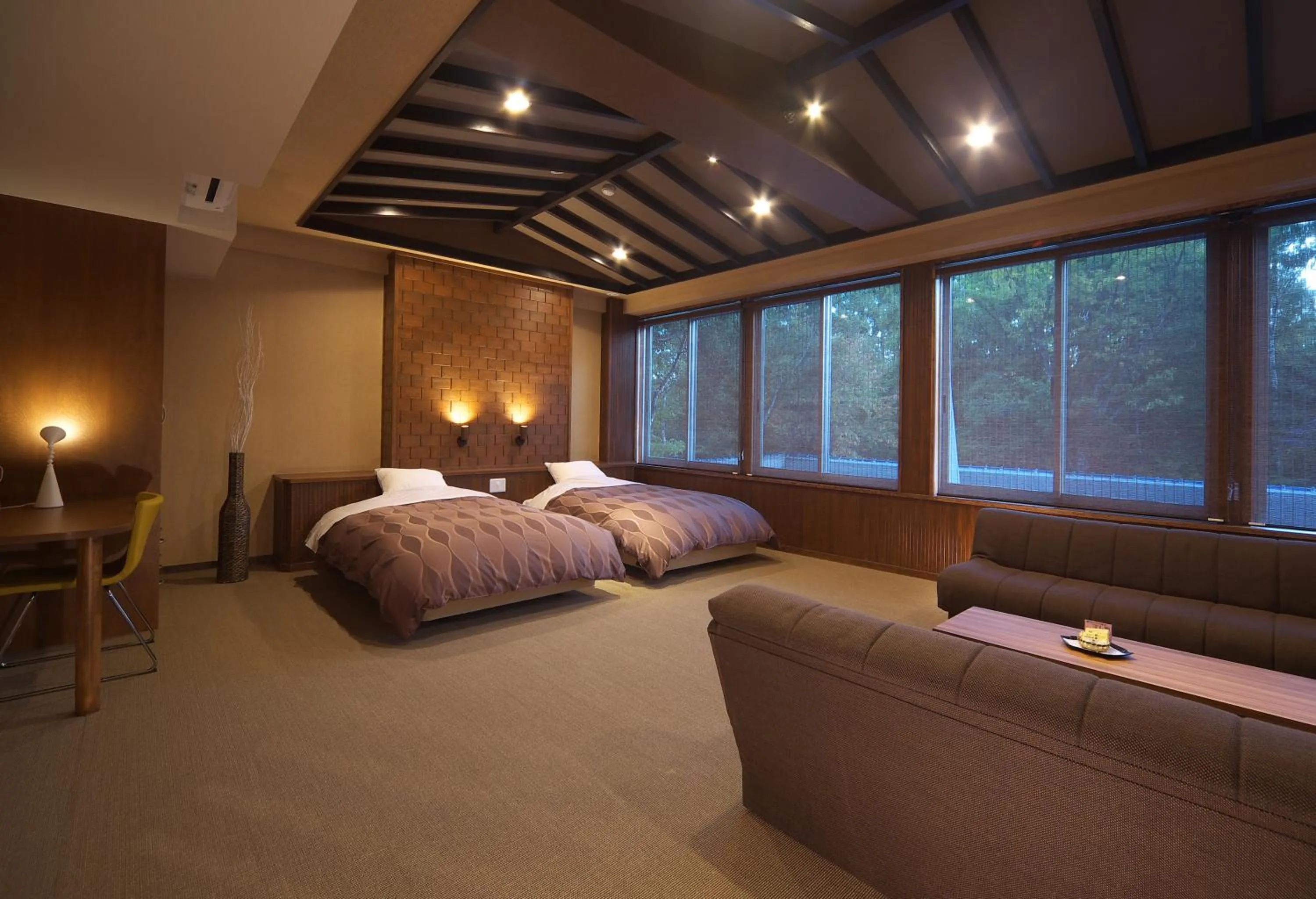 Photo of the whole room, Bed in Kusatsu Skyland Hotel