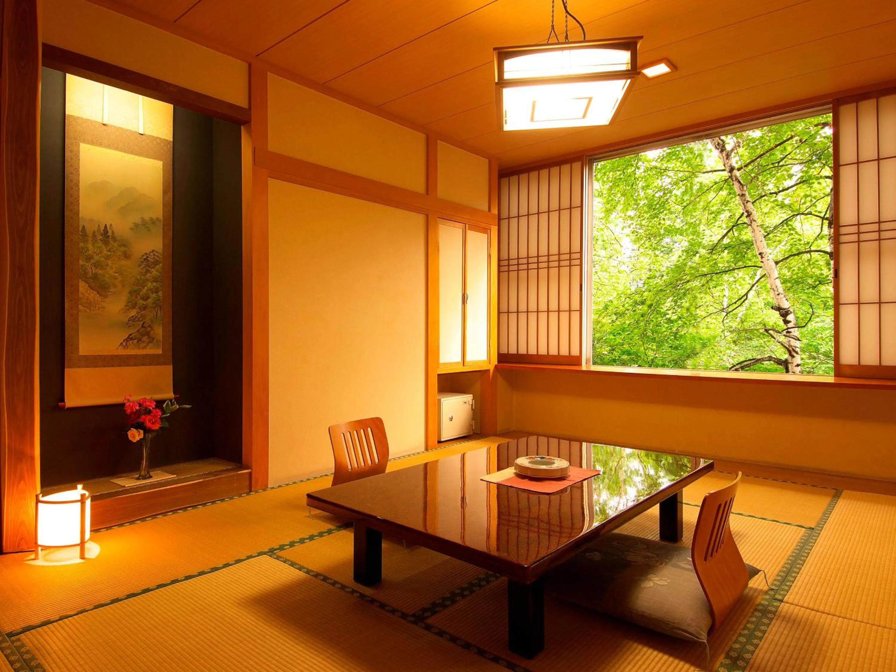 Seating area in Kusatsu Skyland Hotel