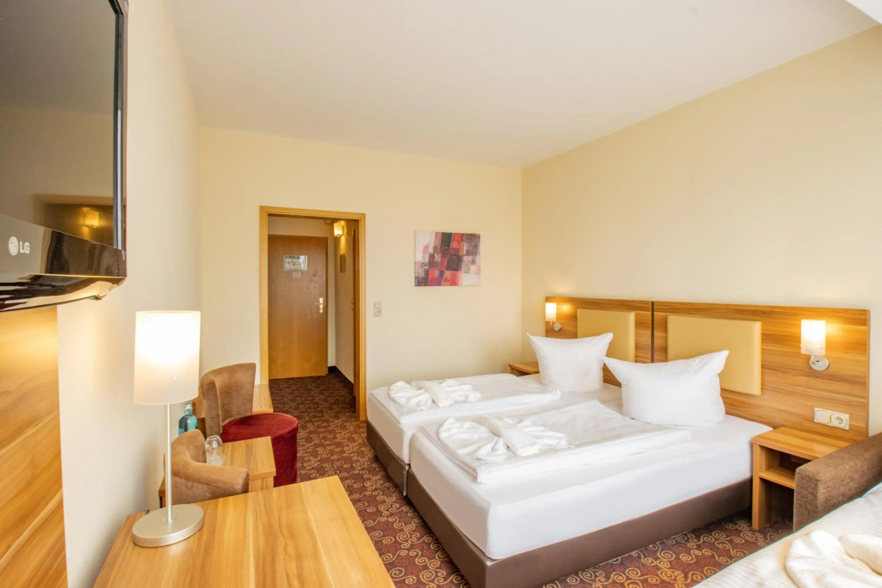 Photo of the whole room, Bed in Ferien Hotel Rennsteigblick