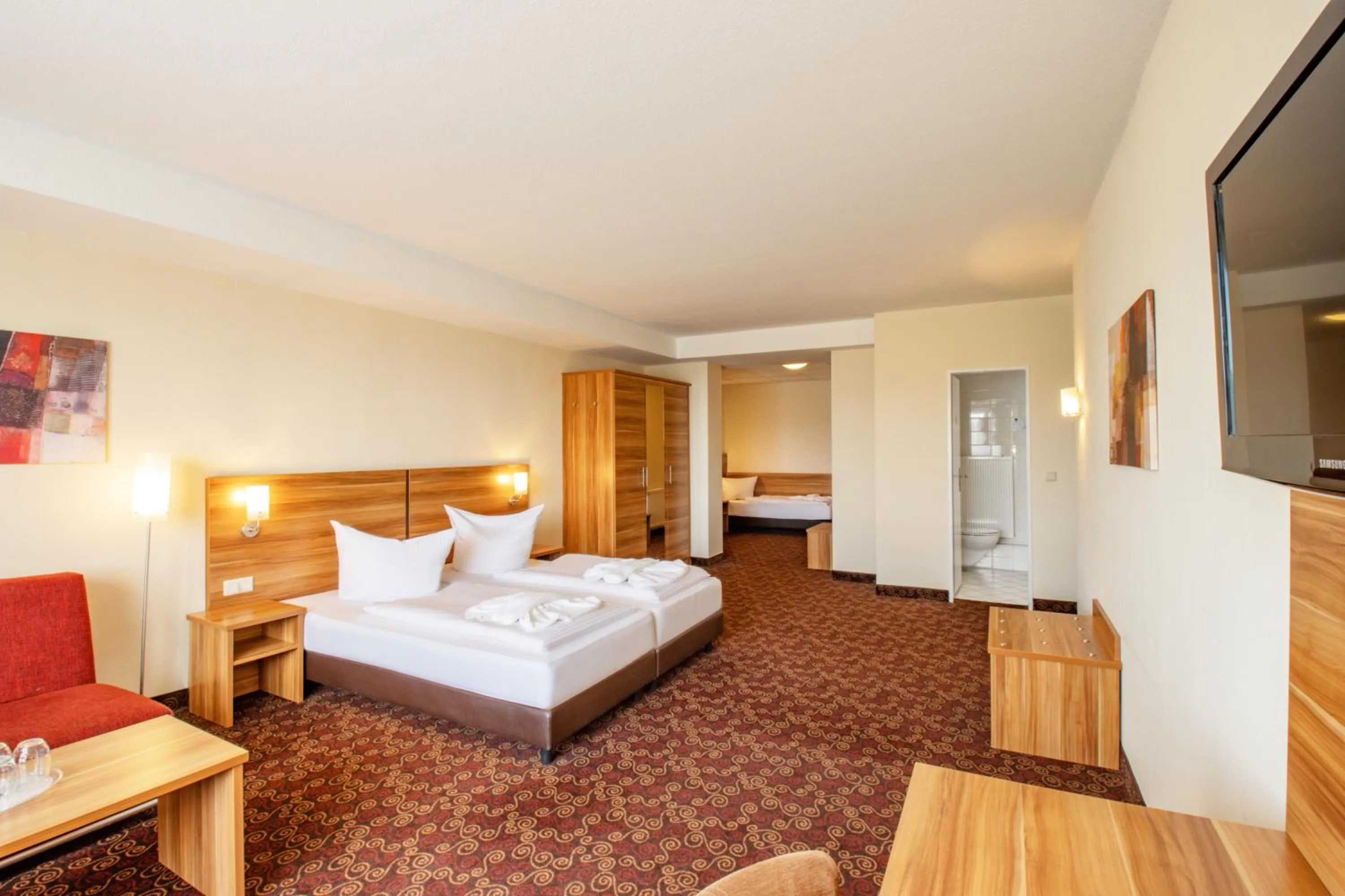 Photo of the whole room, Bed in Ferien Hotel Rennsteigblick