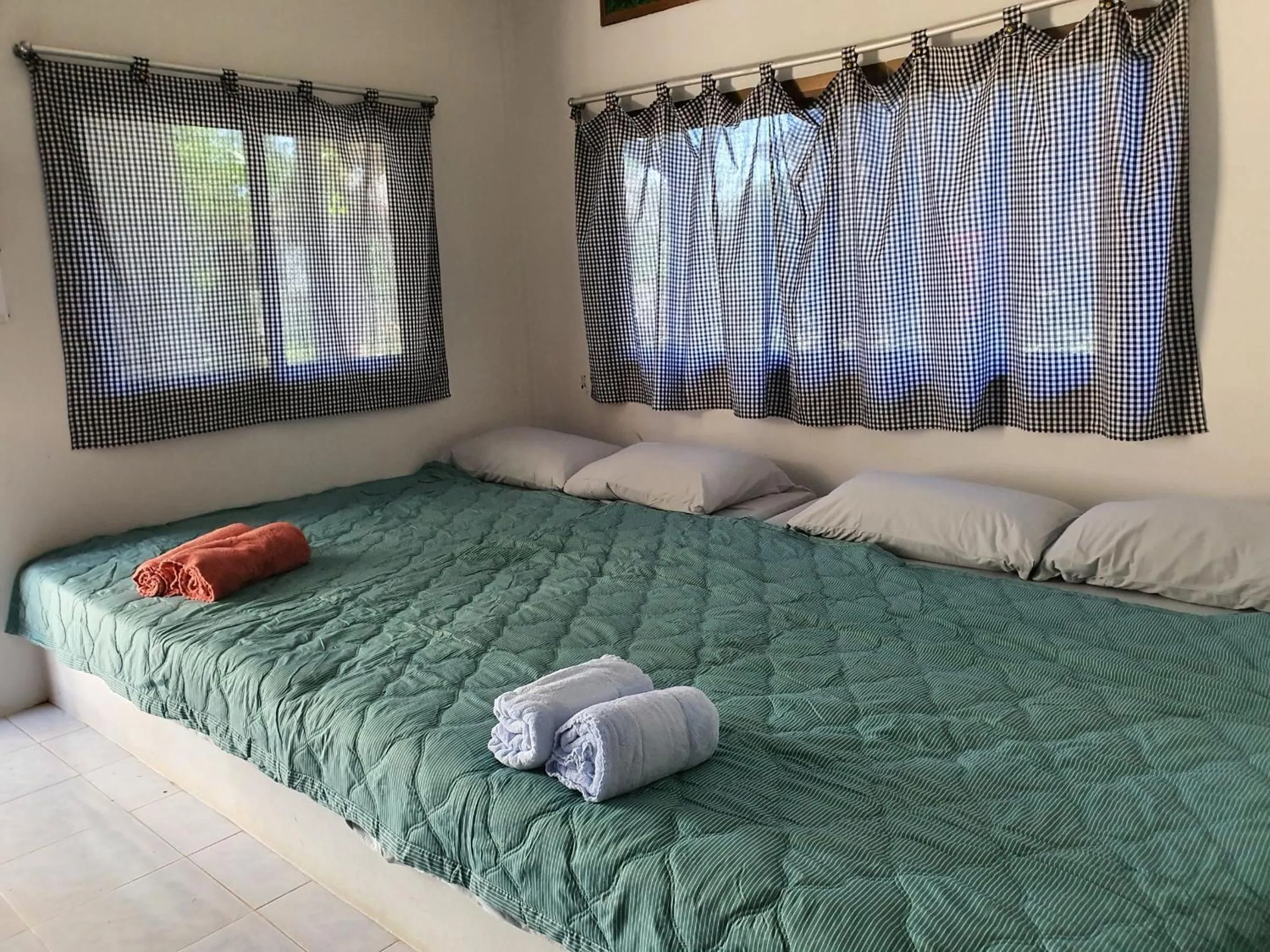 Bed in pineapple resort