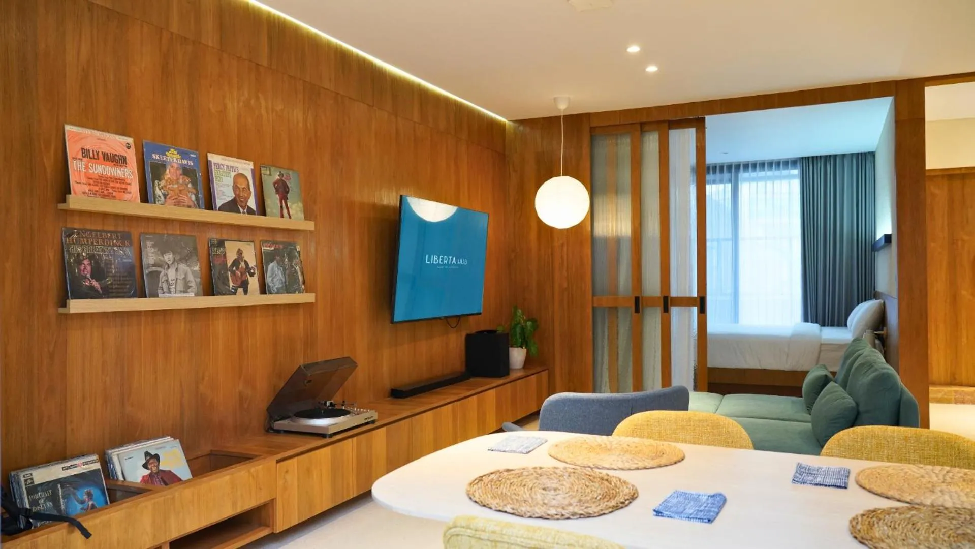 Living room, Bed in Liberta Hub Blok M Jakarta