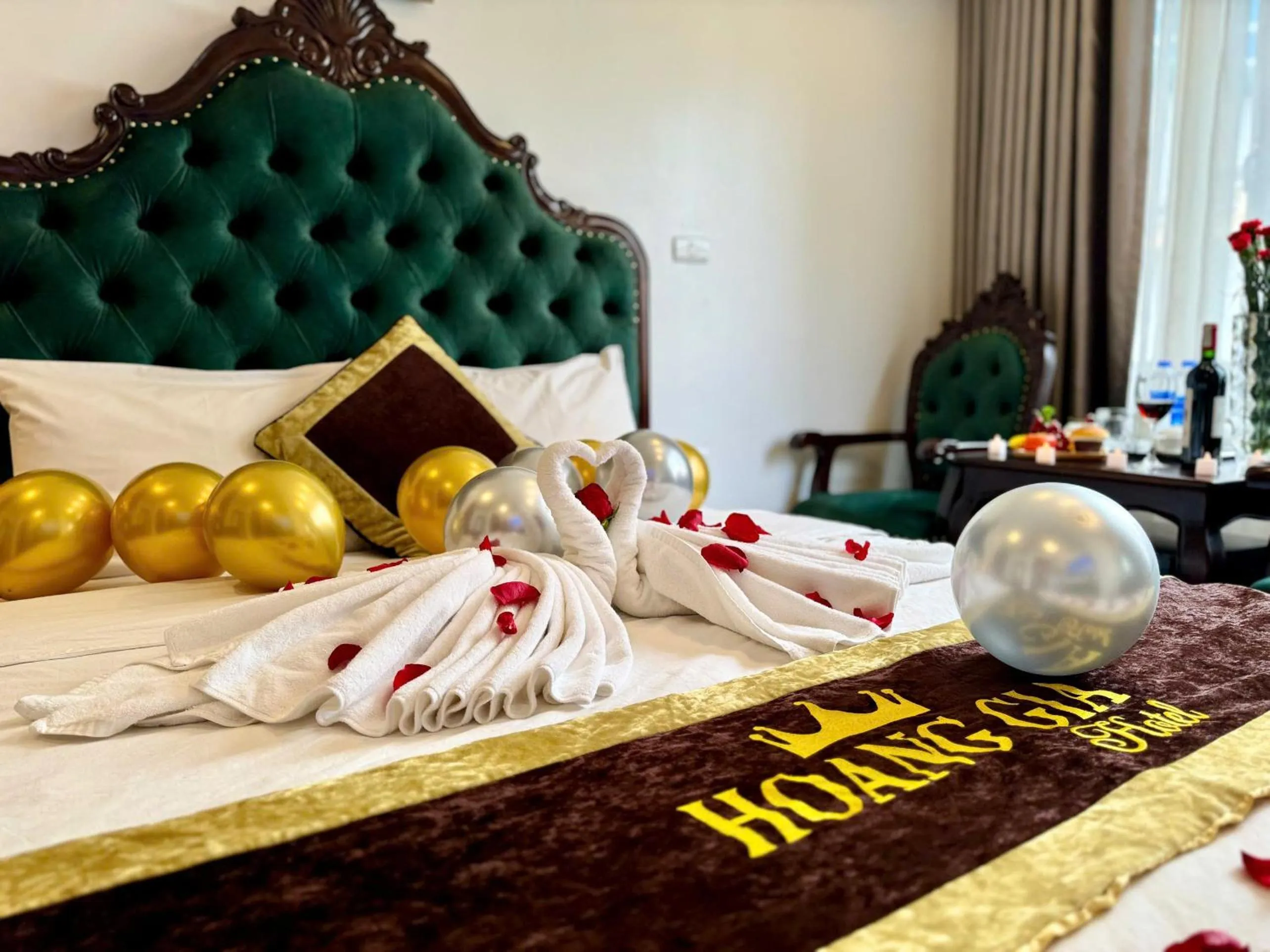 Bed in Hoàng Gia Hotel Nhân Hòa