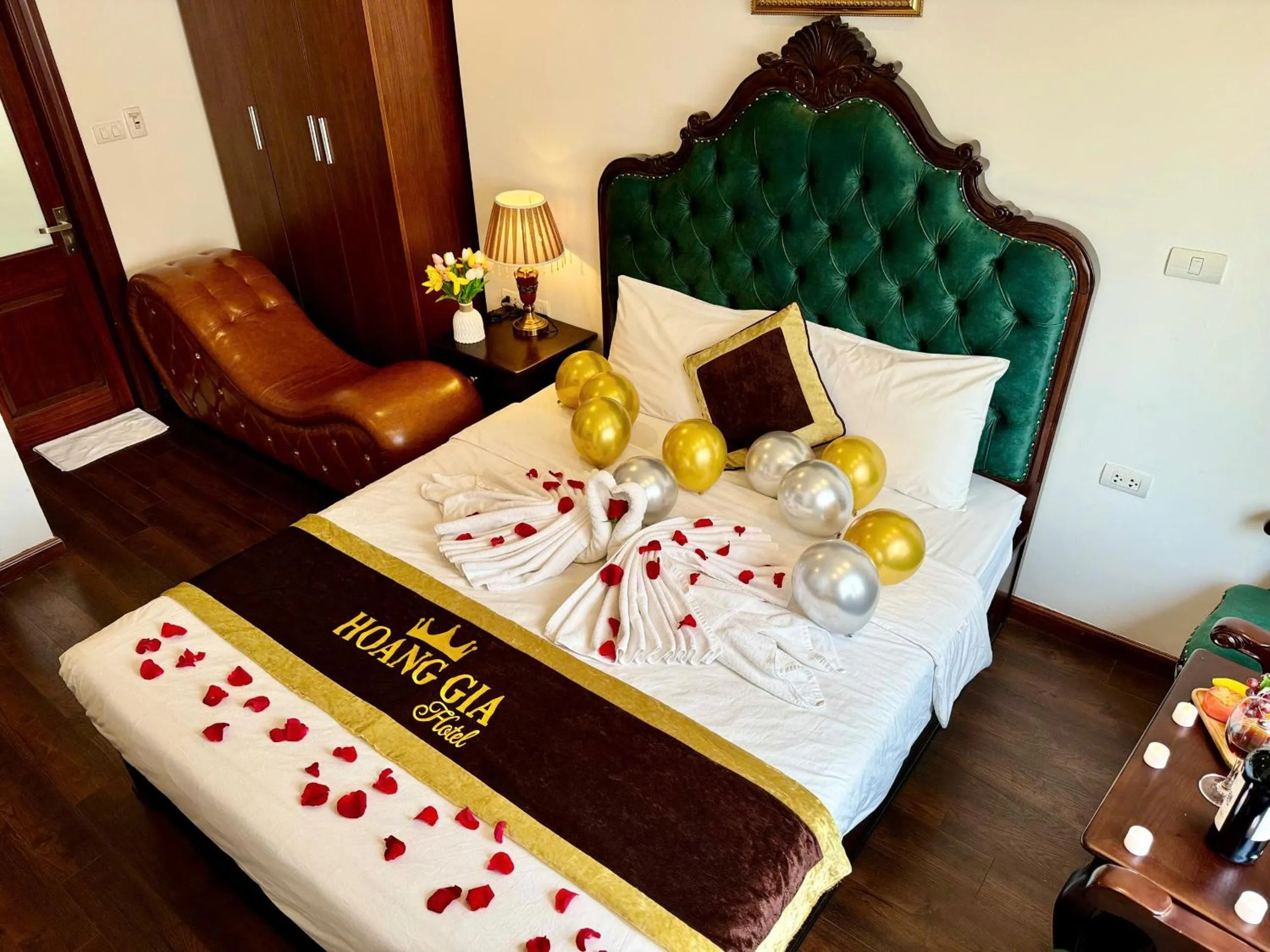 Bed in Hoàng Gia Hotel Nhân Hòa