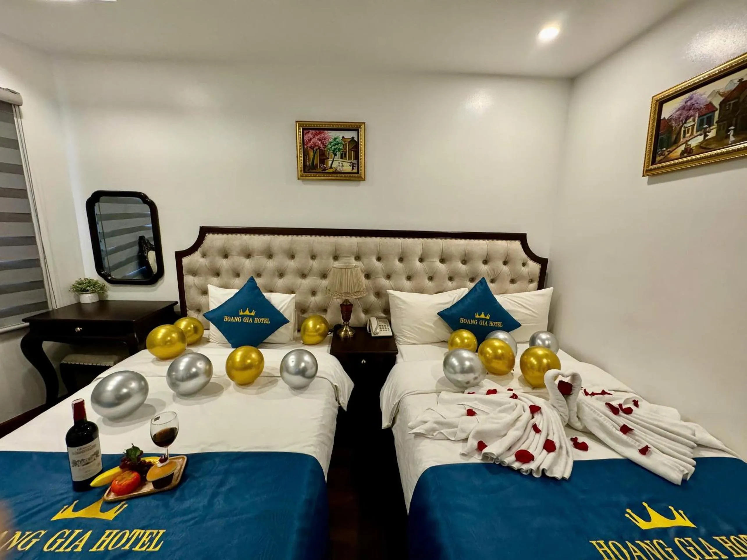 Bed in Hoàng Gia Hotel Nhân Hòa