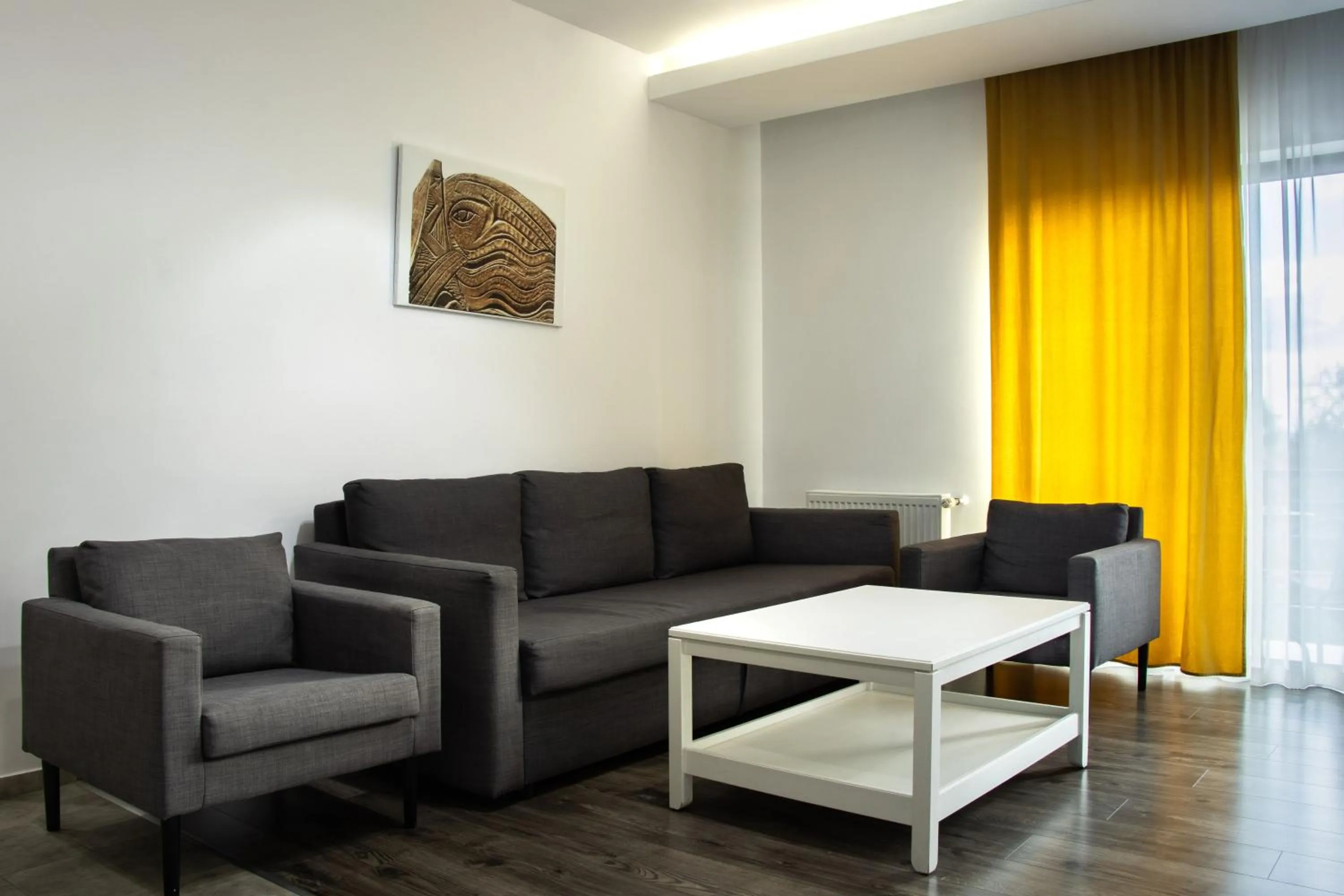 Living room in Clement Apartments