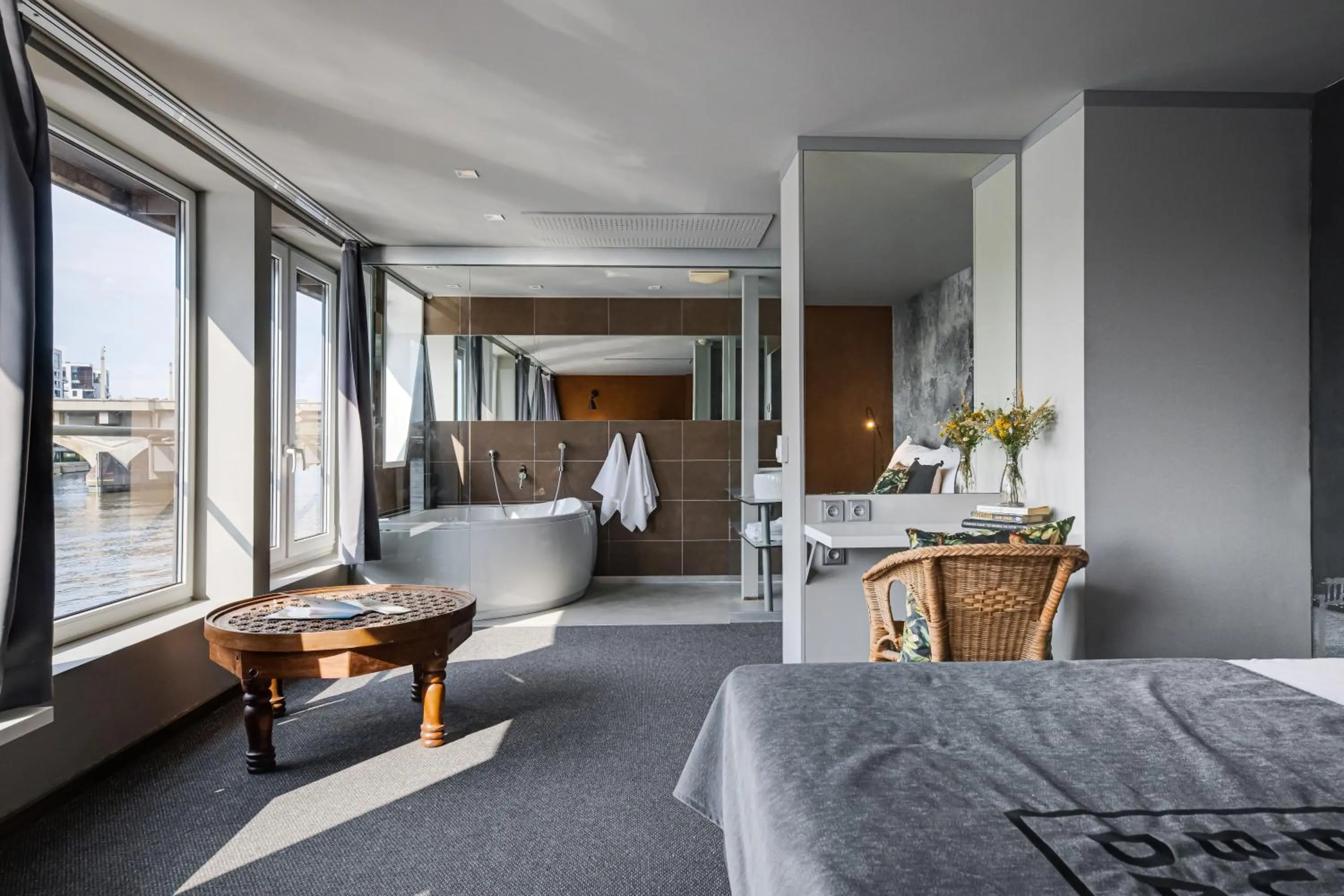 Bathroom, Bed in Botel Marina