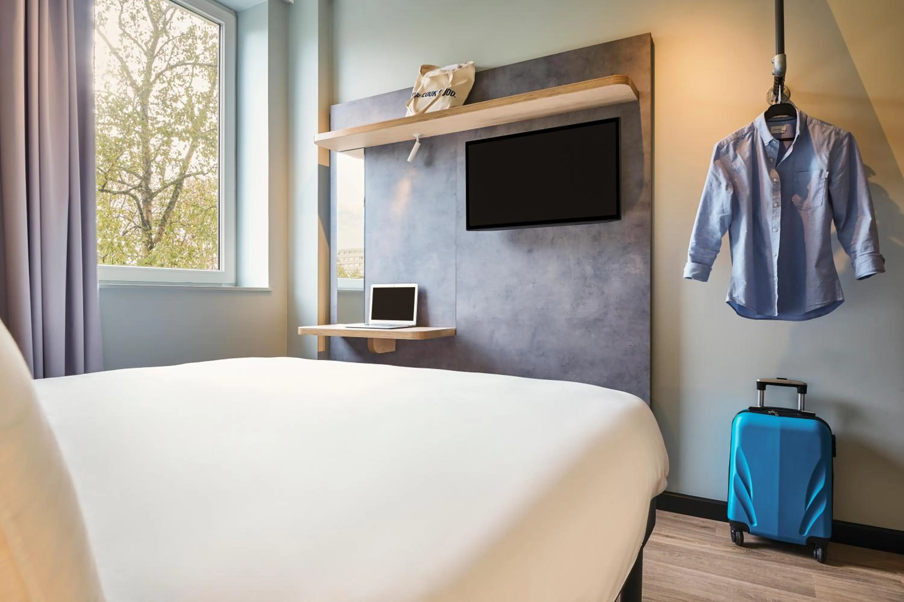 Bed in Hôtel Ibis Budget Nantes Ouest Atlantis Couëron