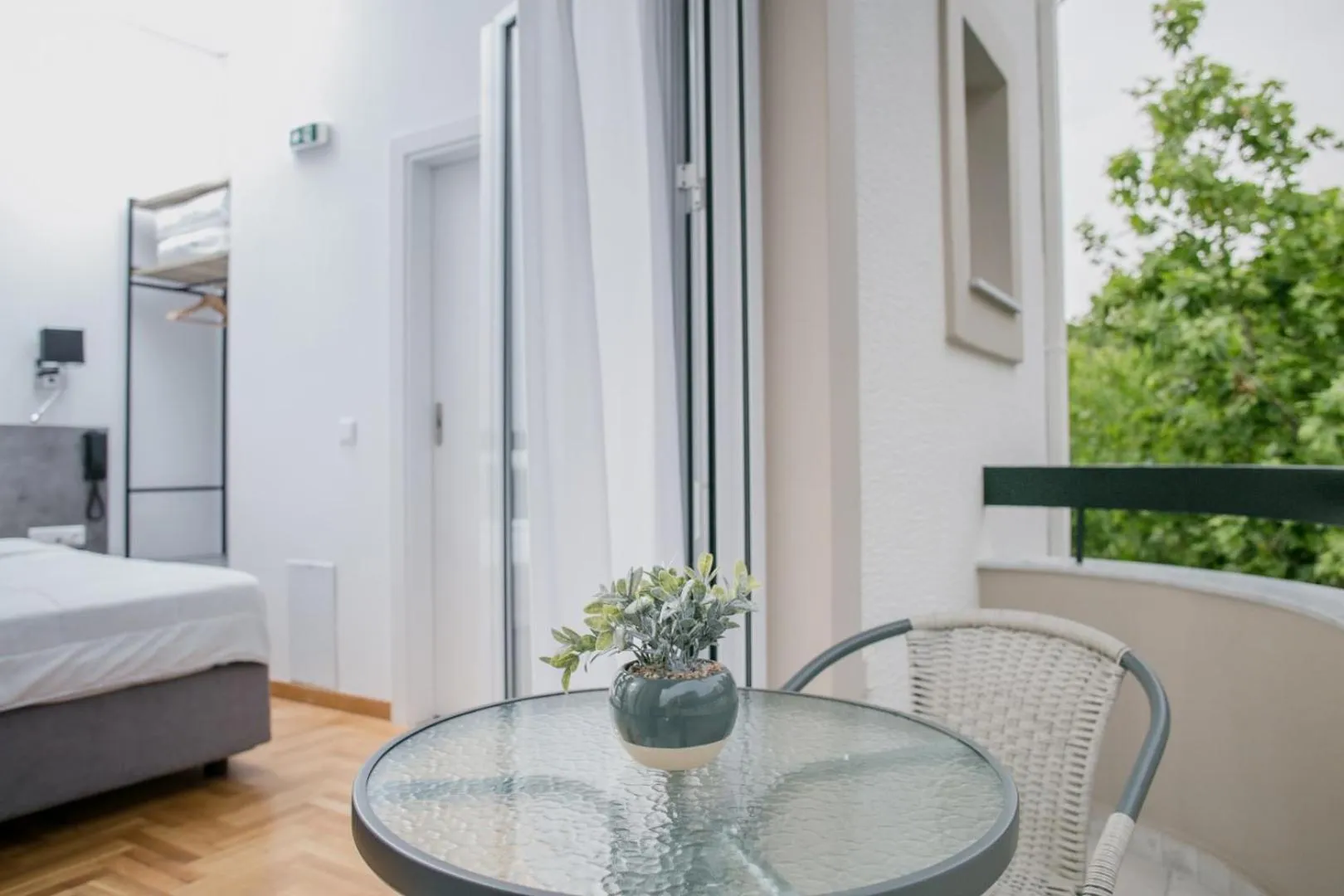 Balcony/Terrace, Bed in Acropolis Vision