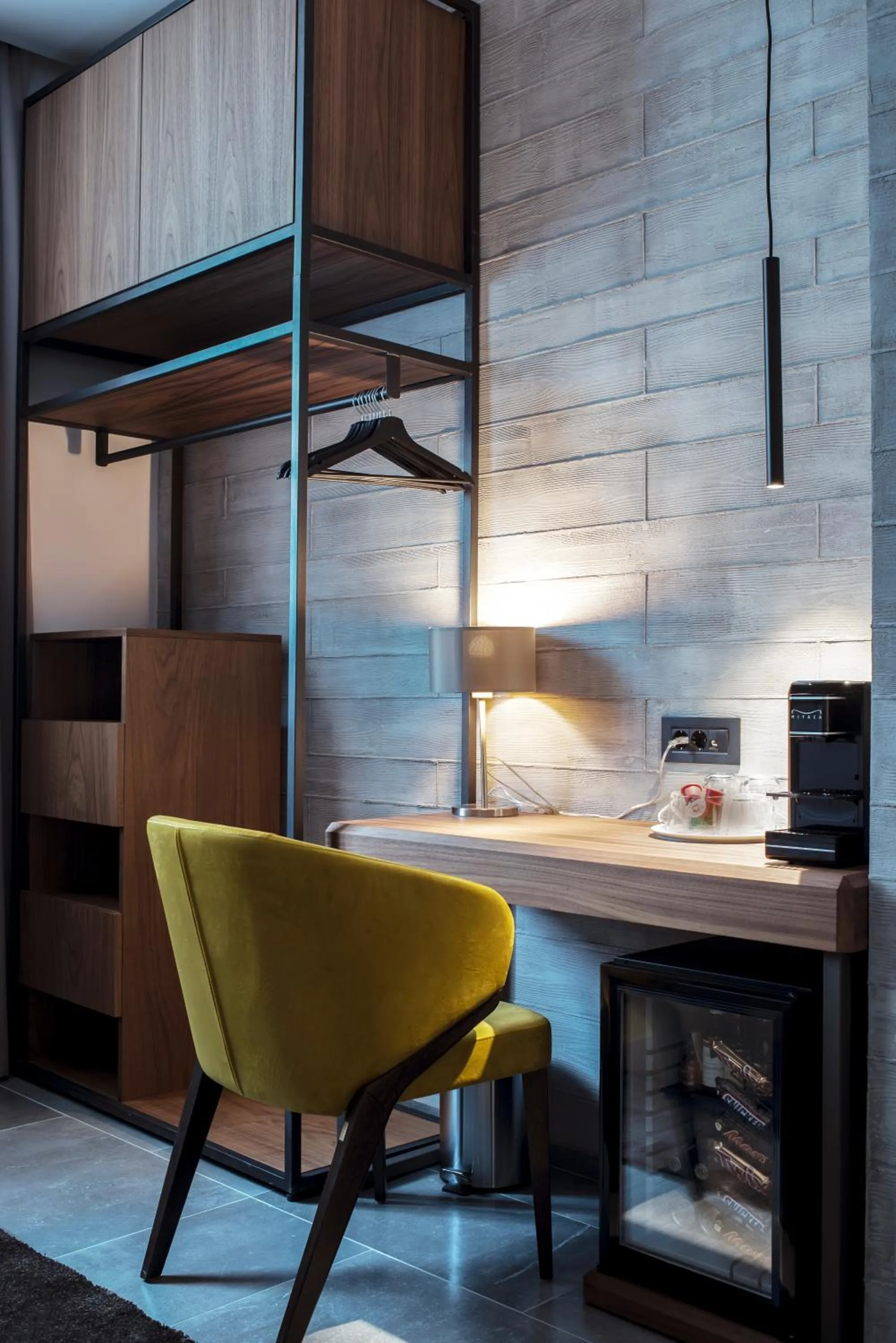 Seating area in The Location Hotel