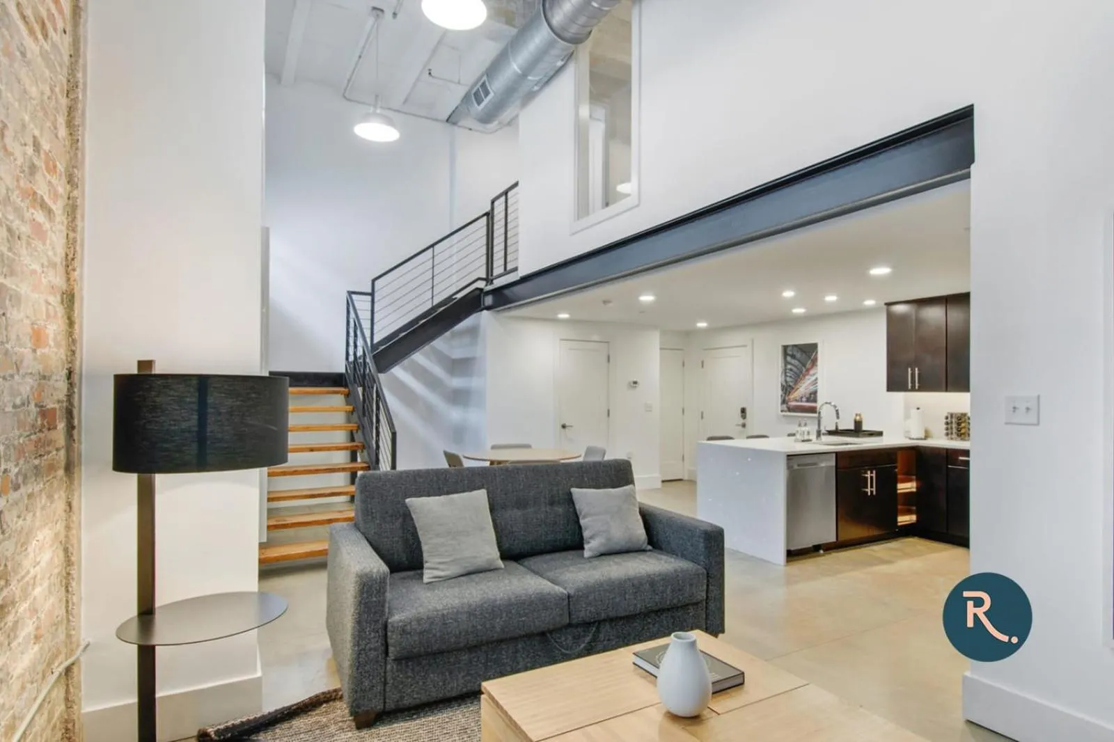 Living room in Roami at Motorworks