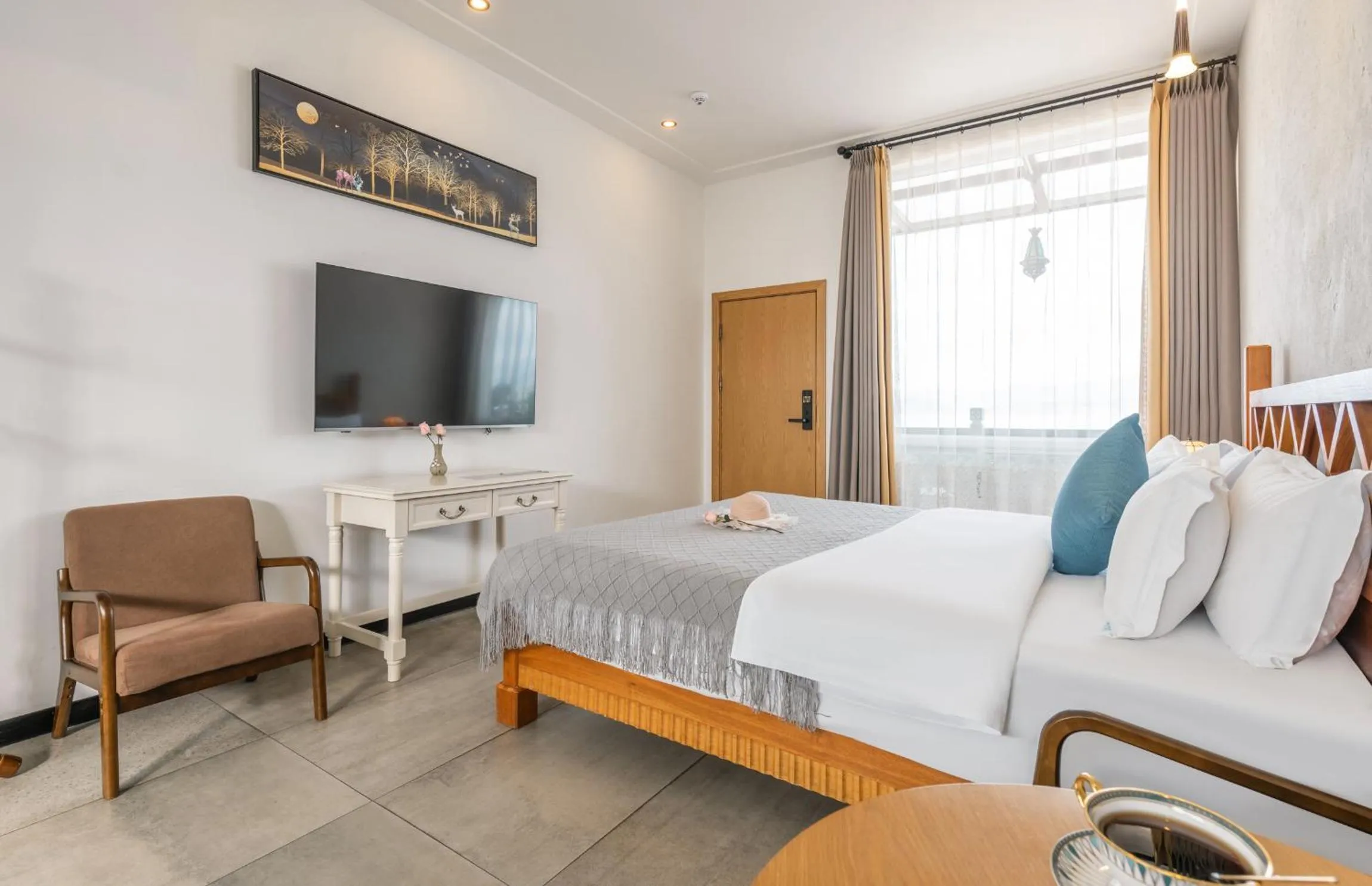 Bed in Blue Sea Hotel