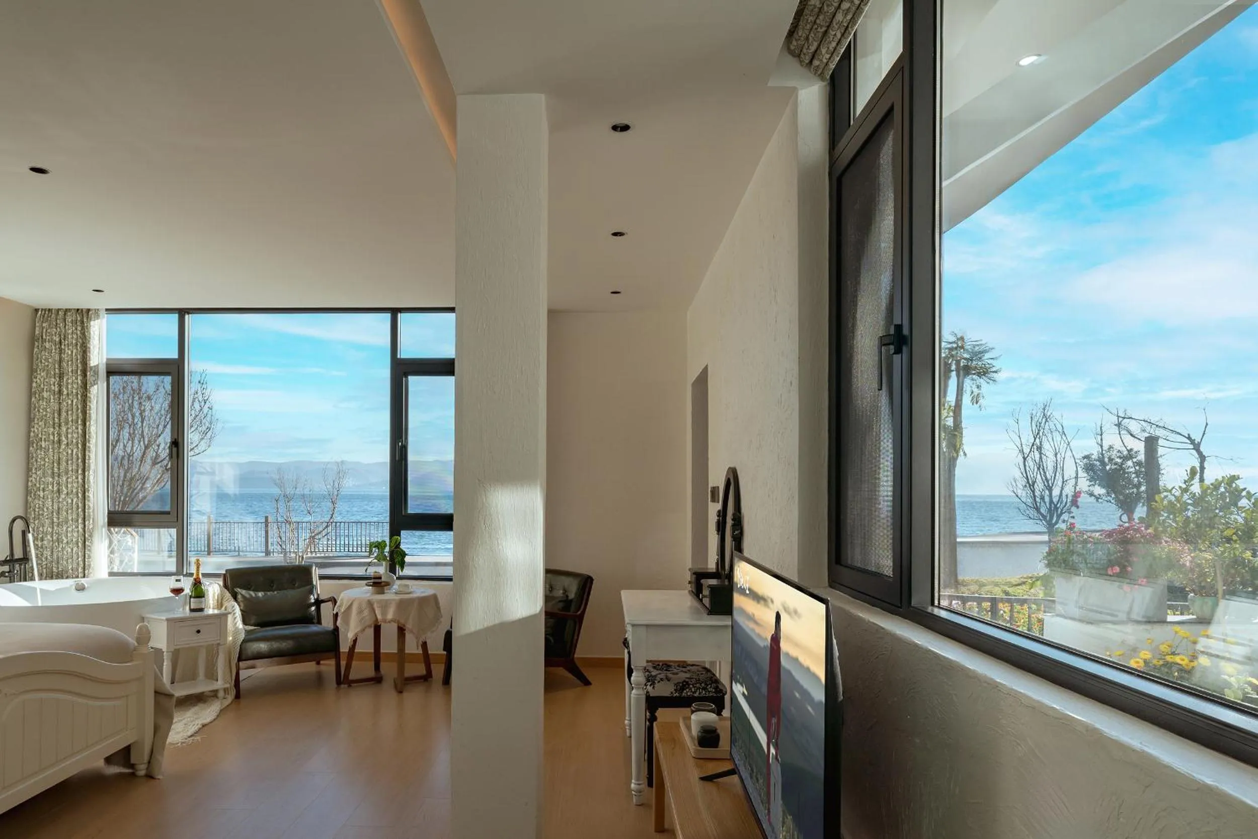 Bed in Blue Sea Hotel